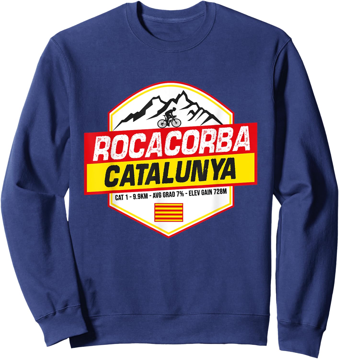 Rocacorba Girona Cyclist Catalonia Spain Cycling Holiday Sweatshirt - Sweatshirt | Navy