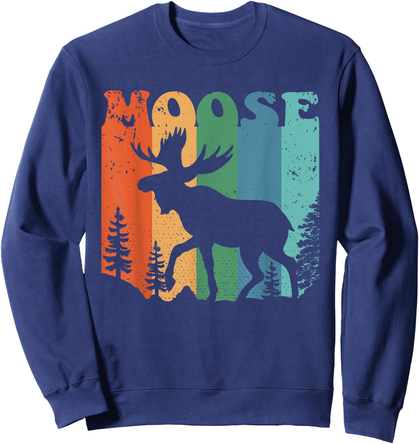 Moose Men Women Kids Sweatshirt - Sweatshirt | Navy