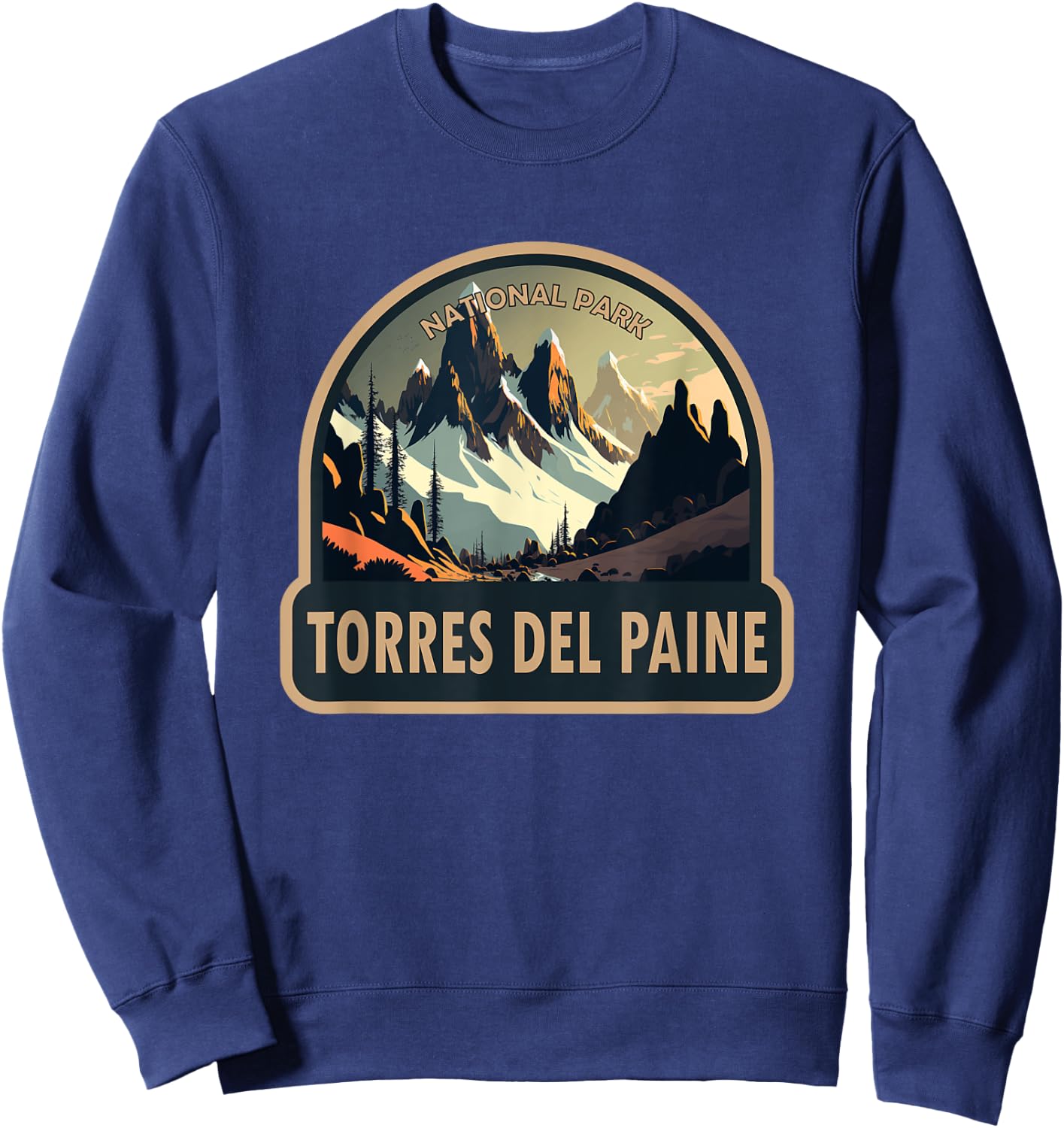 Torres del Paine National Park Chile Vintage Sweatshirt - Sweatshirt | Navy
