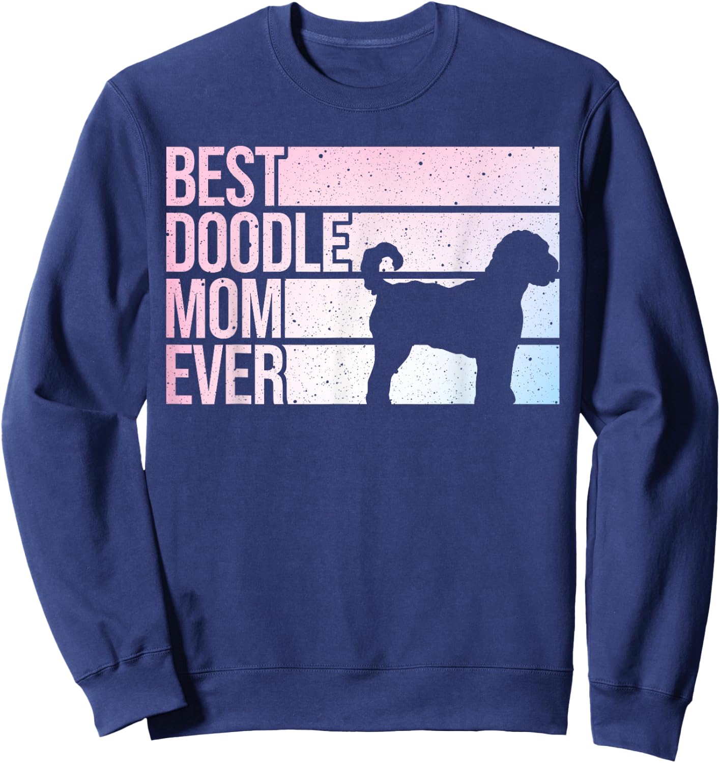 Cool Doodle Mom Art Women Girl Aussiedoodle Goldendoodle Dog Sweatshirt - Sweatshirt | Navy