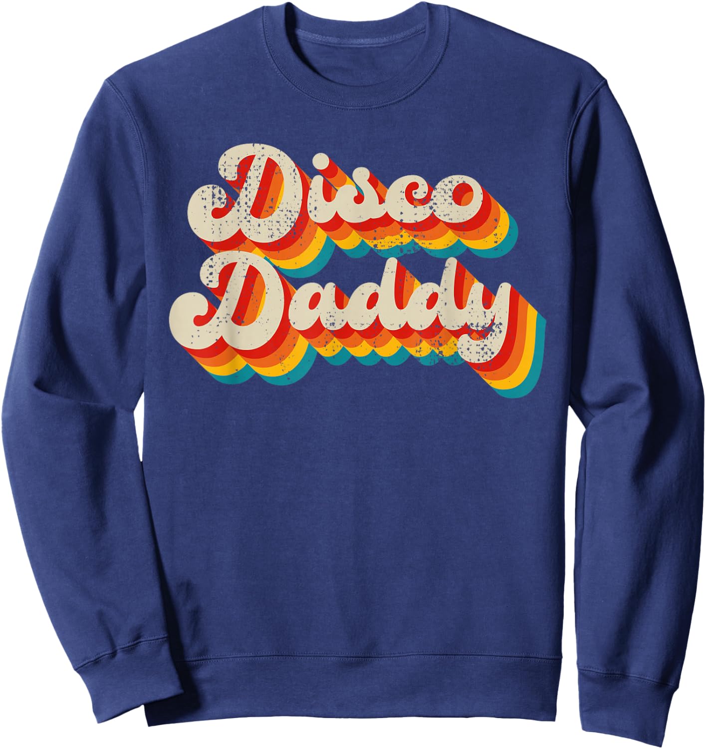 Disco Costume 70s Vintage Men Women Retro Disco Daddy Sweatshirt - Sweatshirt | Navy