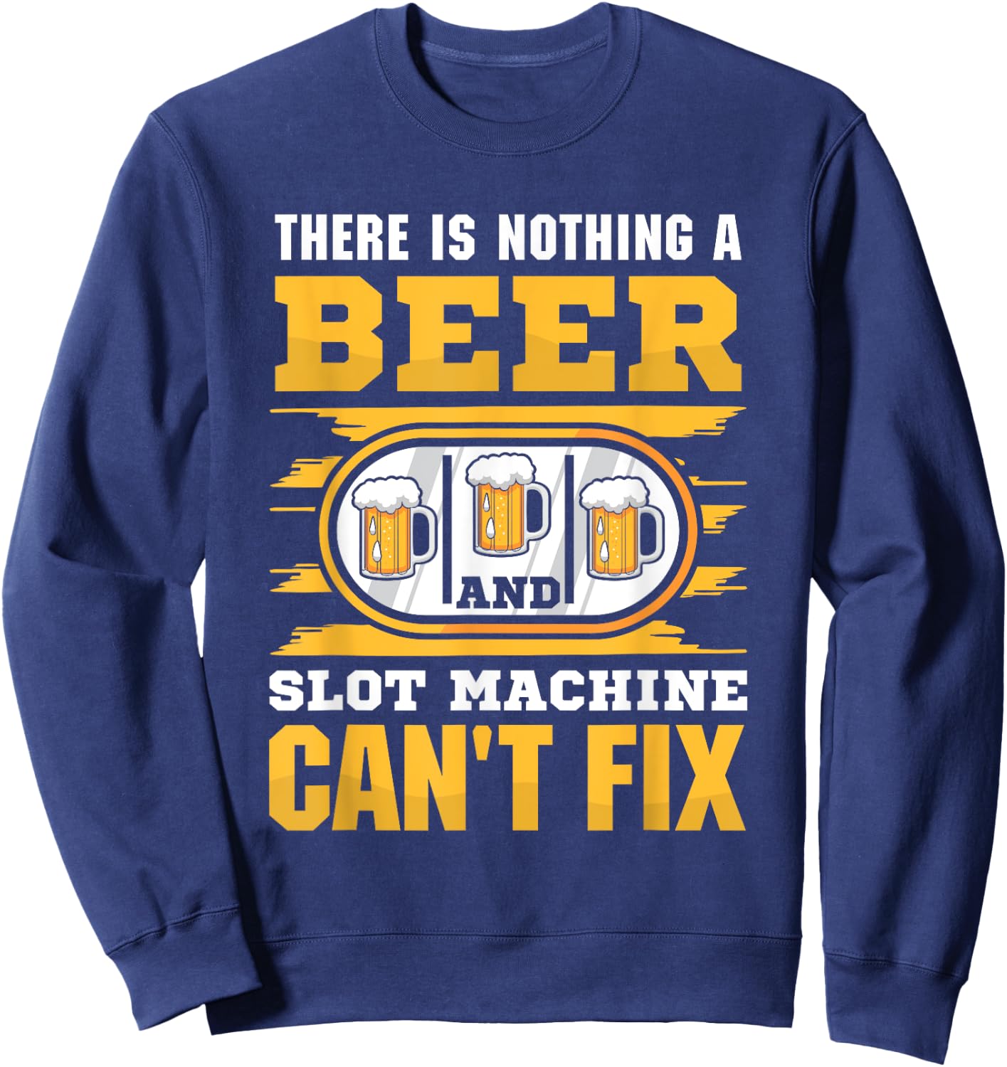 Casino Costume - A beer and Slot Machine Sweatshirt - Sweatshirt | Navy