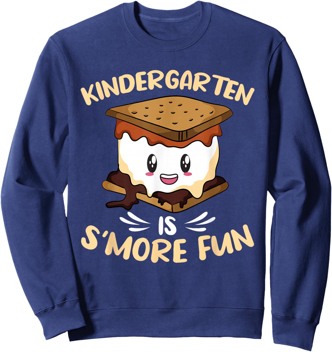 Kindergarten Is S'more Fun Toddler Camping Smores Sweatshirt - Sweatshirt | Navy