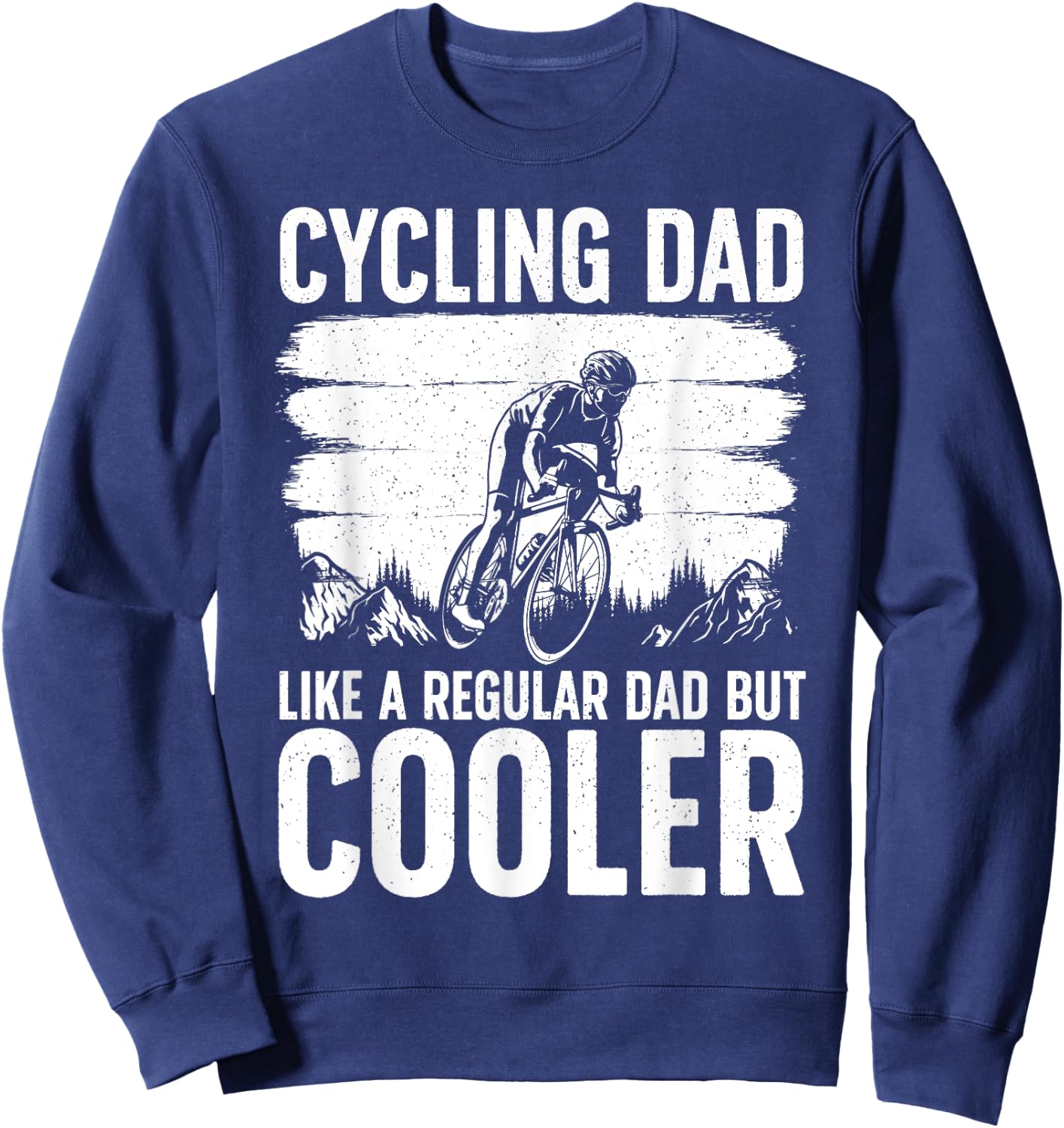 Cool Cycling For Dad Men Bicycling Bikers Bicycle Bike Rider Sweatshirt - Sweatshirt | Navy