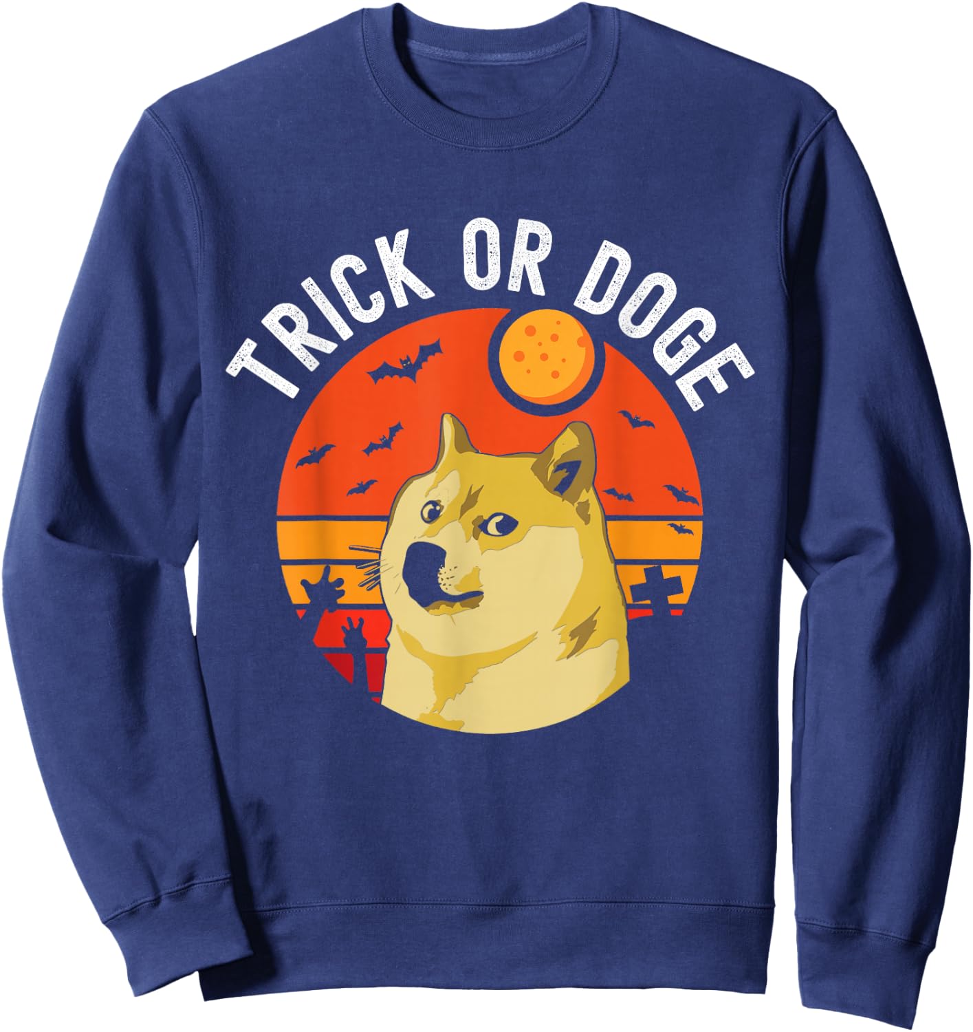 Halloween Doge Shirt Meme Costumes Sweatshirt - Sweatshirt | Navy