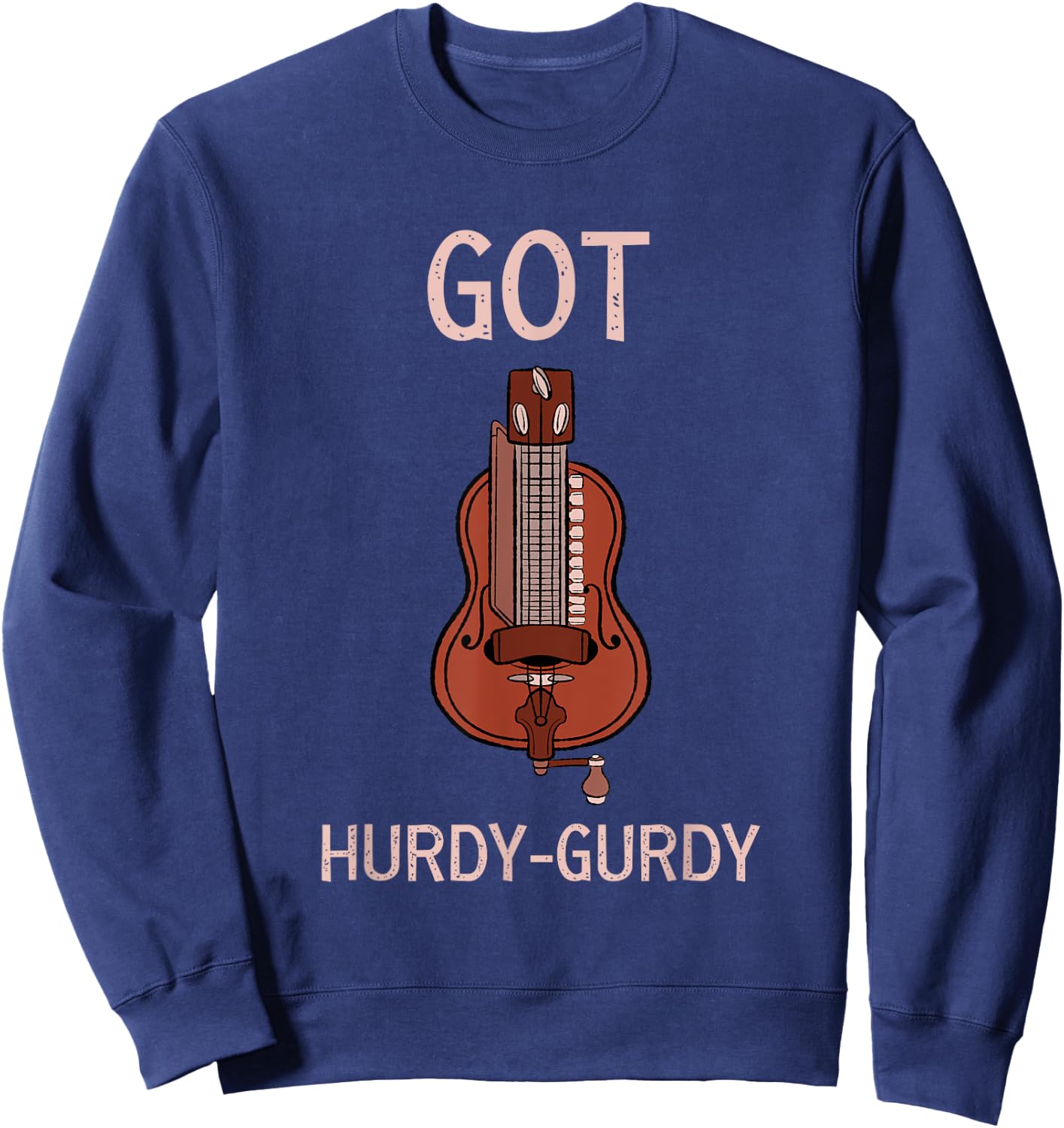 Hurdy Gurdy Medieval Instrument Sweatshirt - Sweatshirt | Navy
