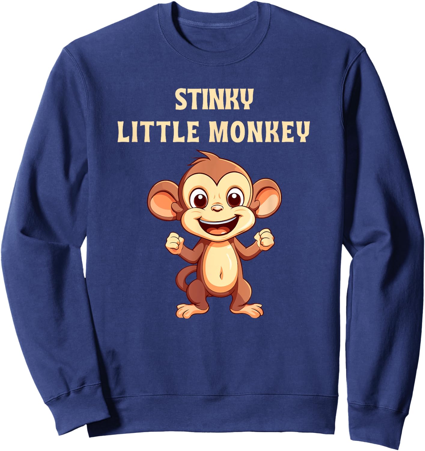Cute Stinky Little Monkey Fart Nickname for Girlfriend Sweatshirt - Sweatshirt | Navy