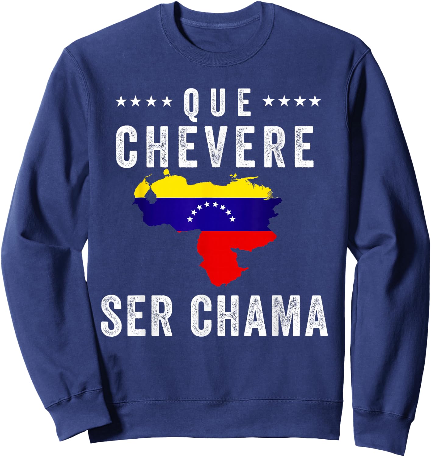 Venezuela Flag Pride Bandera Venezolana Camiseta Chama Mujer Sweatshirt - Sweatshirt | Navy