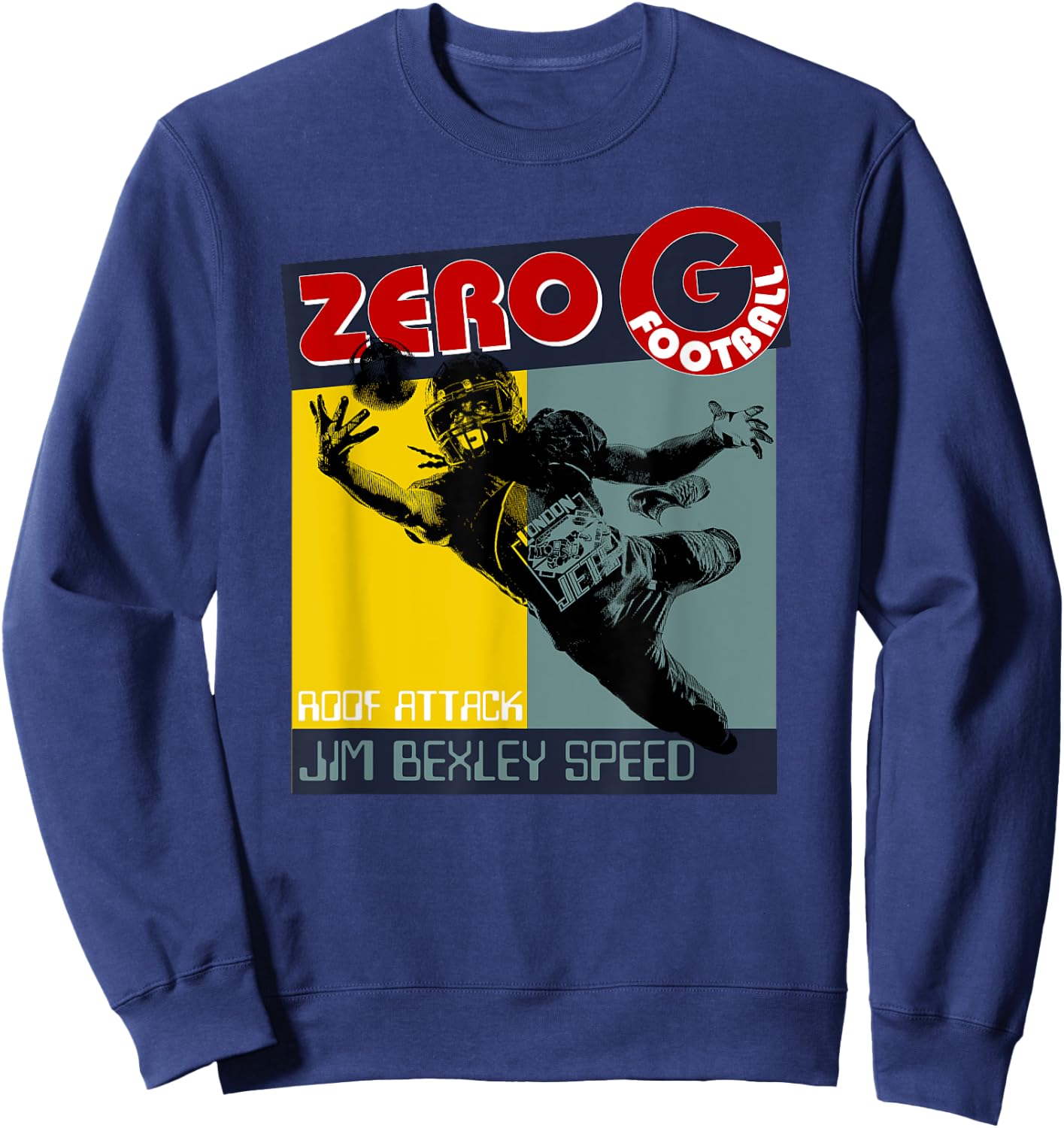 Jim Bexley Speed London Jets Zero Gee Football Roof Attack Sweatshirt - Sweatshirt | Navy