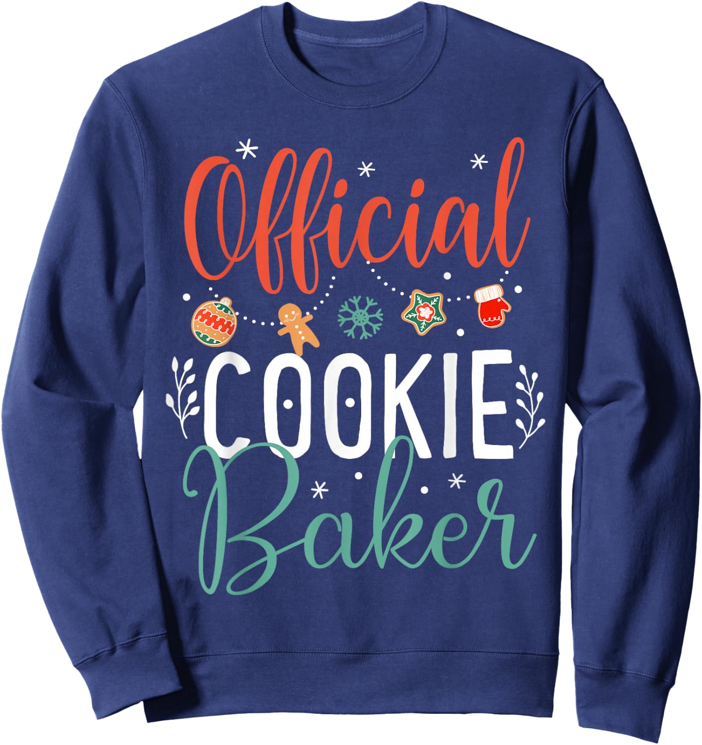 Official Cookie Baker Funny Christmas Couples Matching Sweatshirt - Sweatshirt | Navy