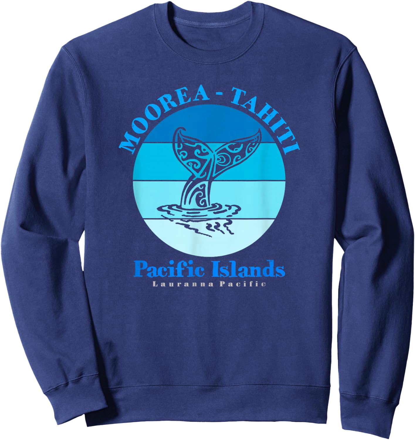 Whale Tail Moorea Tahiti Ocean Sweatshirt - Sweatshirt | Navy