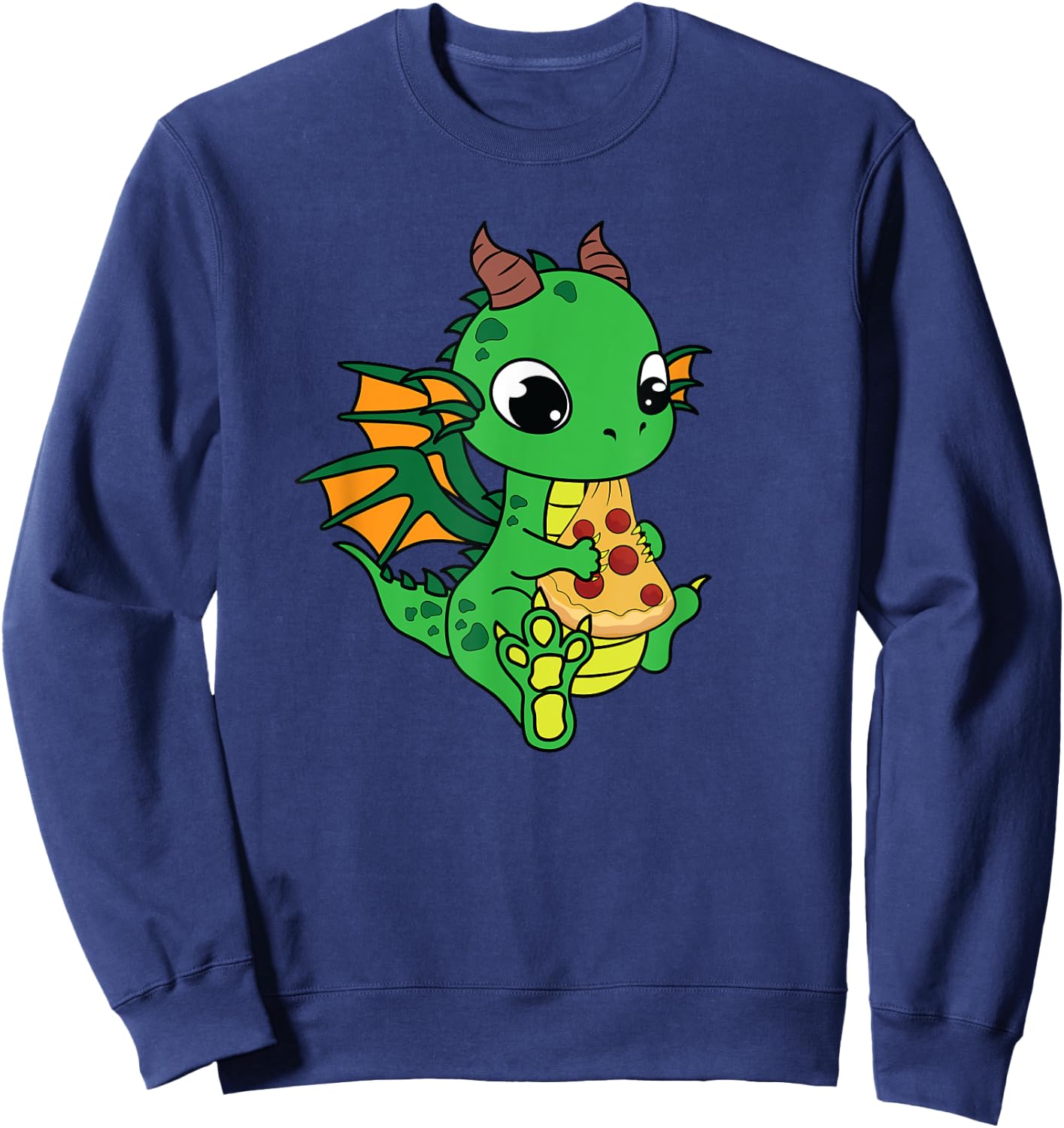 Little Dragon Pizza Sweatshirt - Sweatshirt | Navy