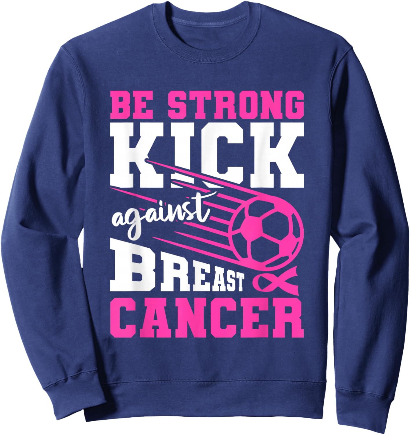Football Breast Cancer Sweatshirt - Sweatshirt | Navy
