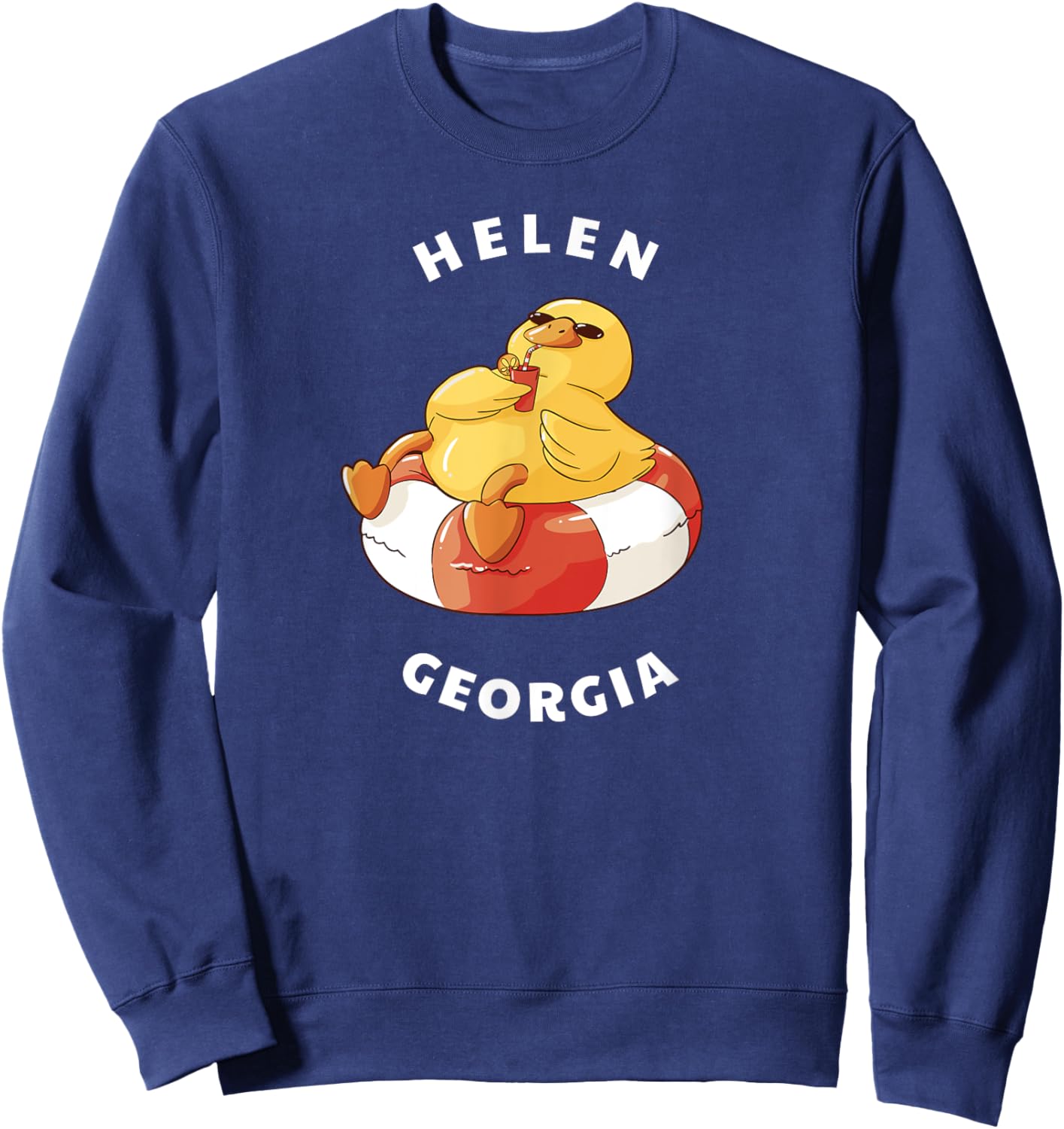 Helen Georgia Chattahoochee River Tubing GA Vacation Sweatshirt - Sweatshirt | Navy