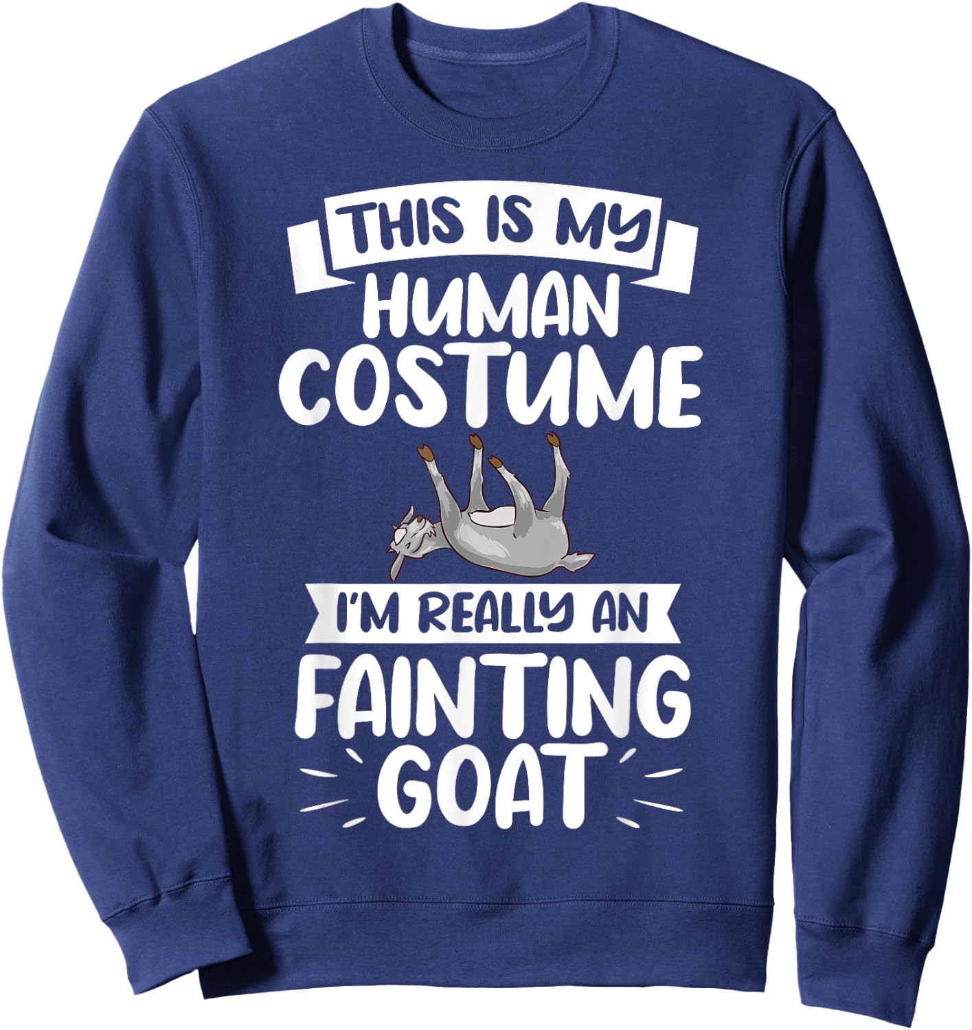 Fainting Goat Funny Tennessee Myotonic Goats Sweatshirt - Sweatshirt | Navy