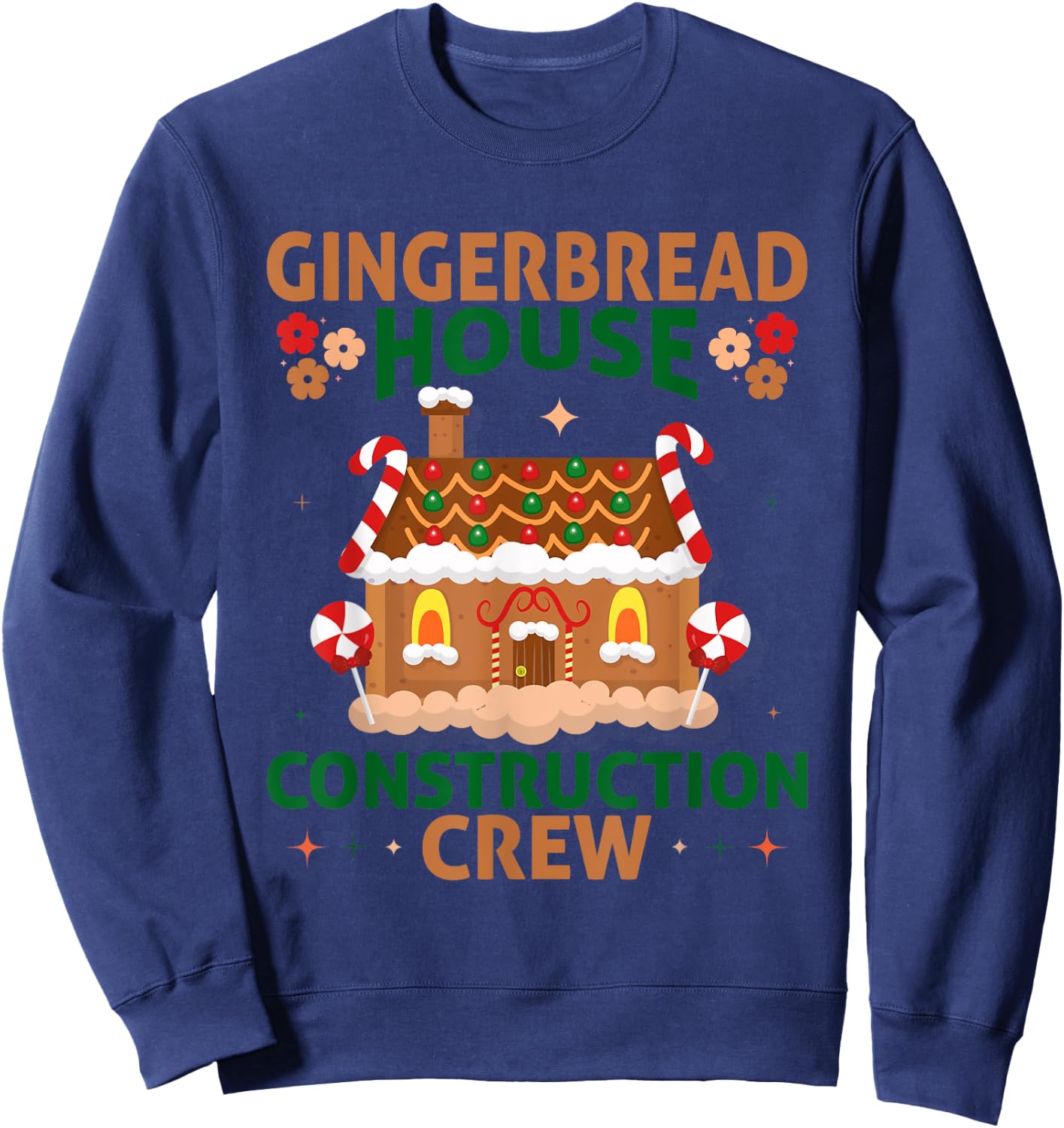 Official Gingerbread House Construction Crew Sweatshirt - Sweatshirt | Navy