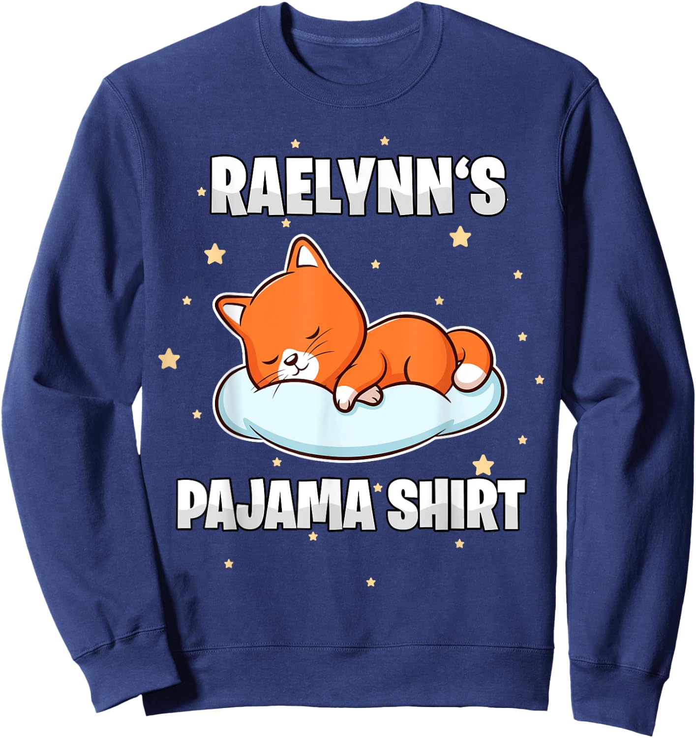 Raelynn's Pajama Shirt - Personalized Sleeping Sweatshirt - Sweatshirt | Navy