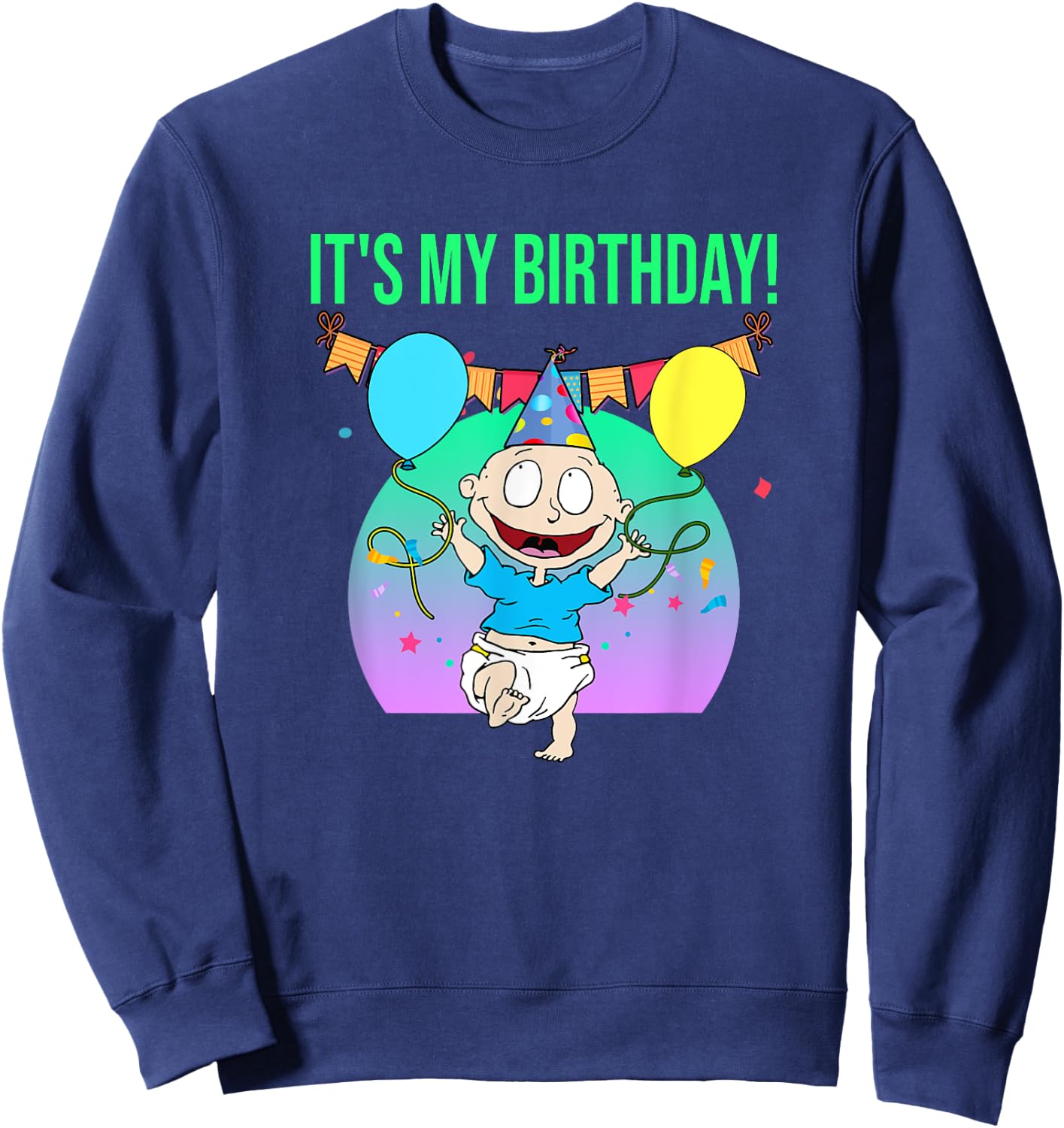 Mademark x Rugrats - It's My Birthday - Tommy Pickles Sweatshirt - Sweatshirt | Navy