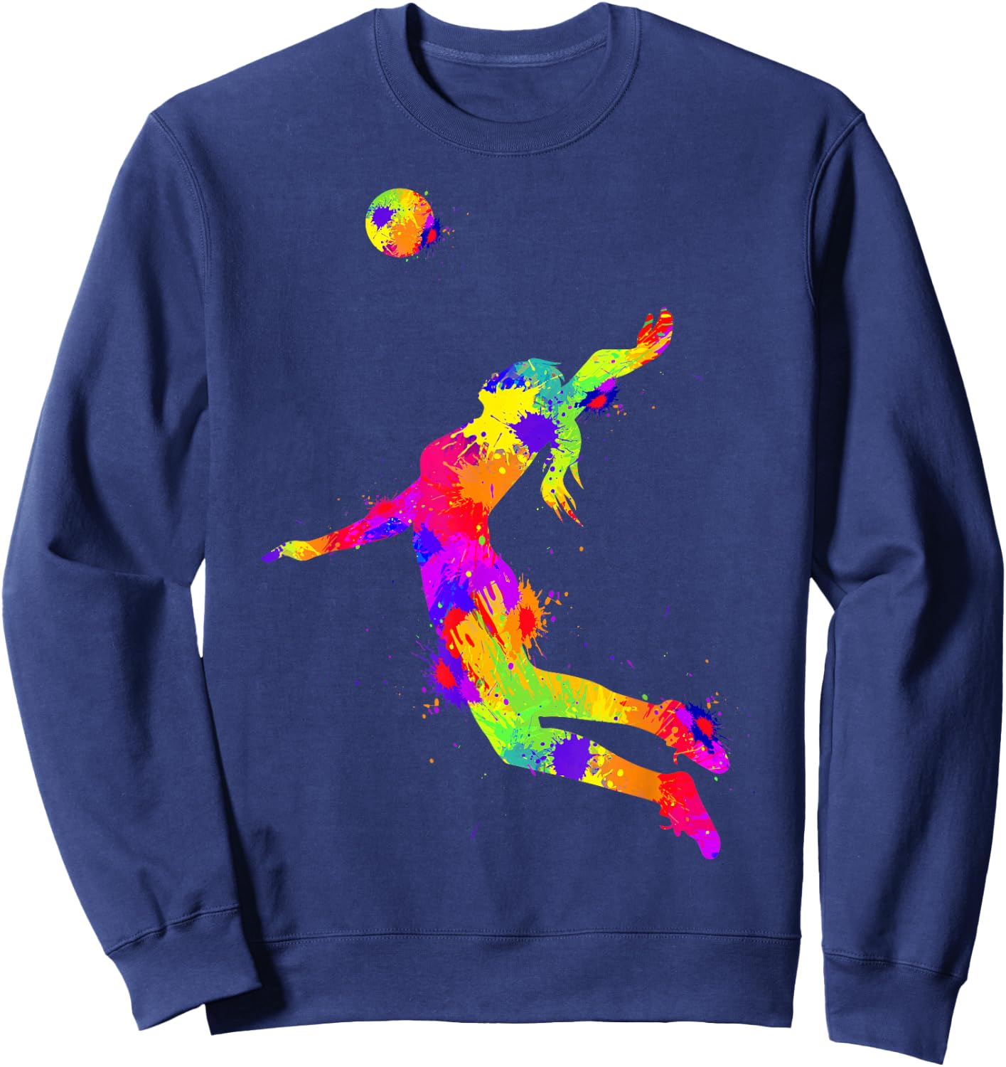 Volleyball Girls Volleyballer Women Sweatshirt - Sweatshirt | Navy