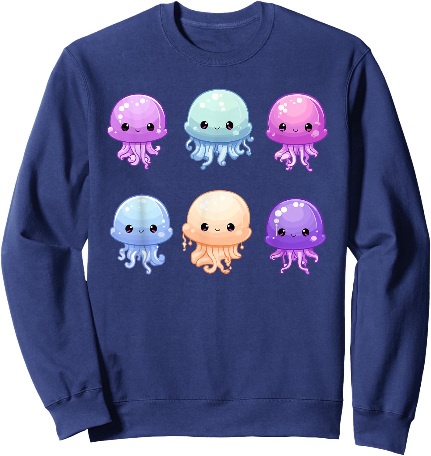 Cute Jellyfish Costume Jelly Fish Sea Ocean Girls Sweatshirt - Sweatshirt | Navy