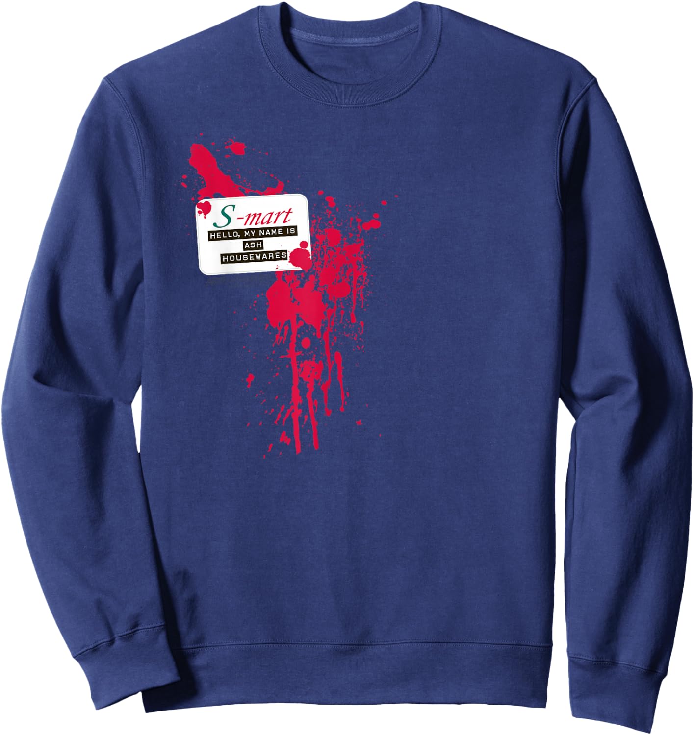 Army of Darkness S Mart Name Tag Sweatshirt - Sweatshirt | Navy