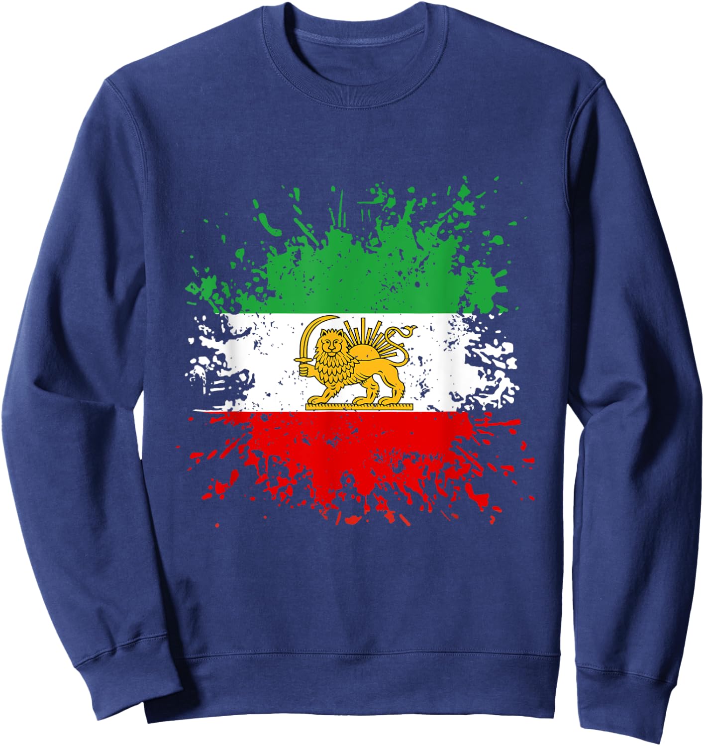 Iran Lion Sun Flag,Iran,Persian,Flag of Iran. Sweatshirt - Sweatshirt | Navy