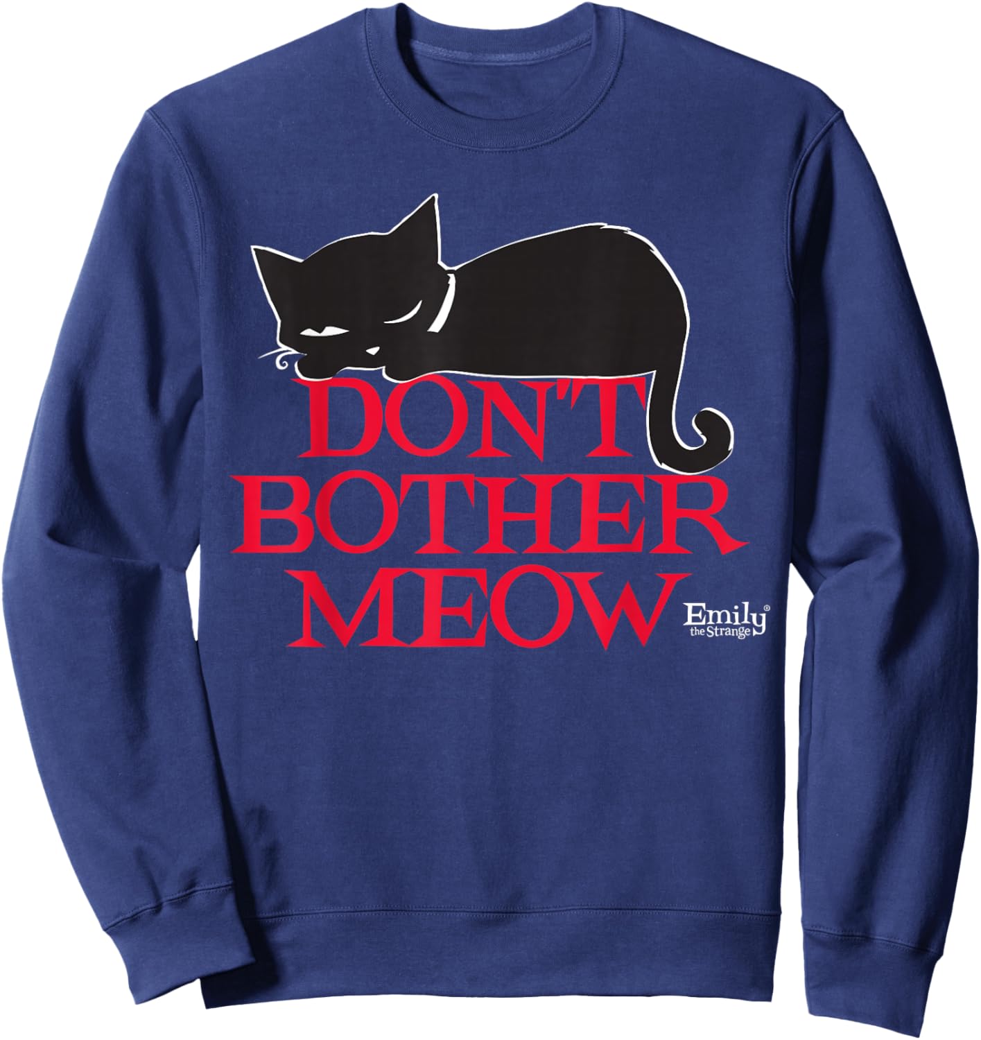 Emily The Strange Don't Bother MEow Sweatshirt - Sweatshirt | Navy