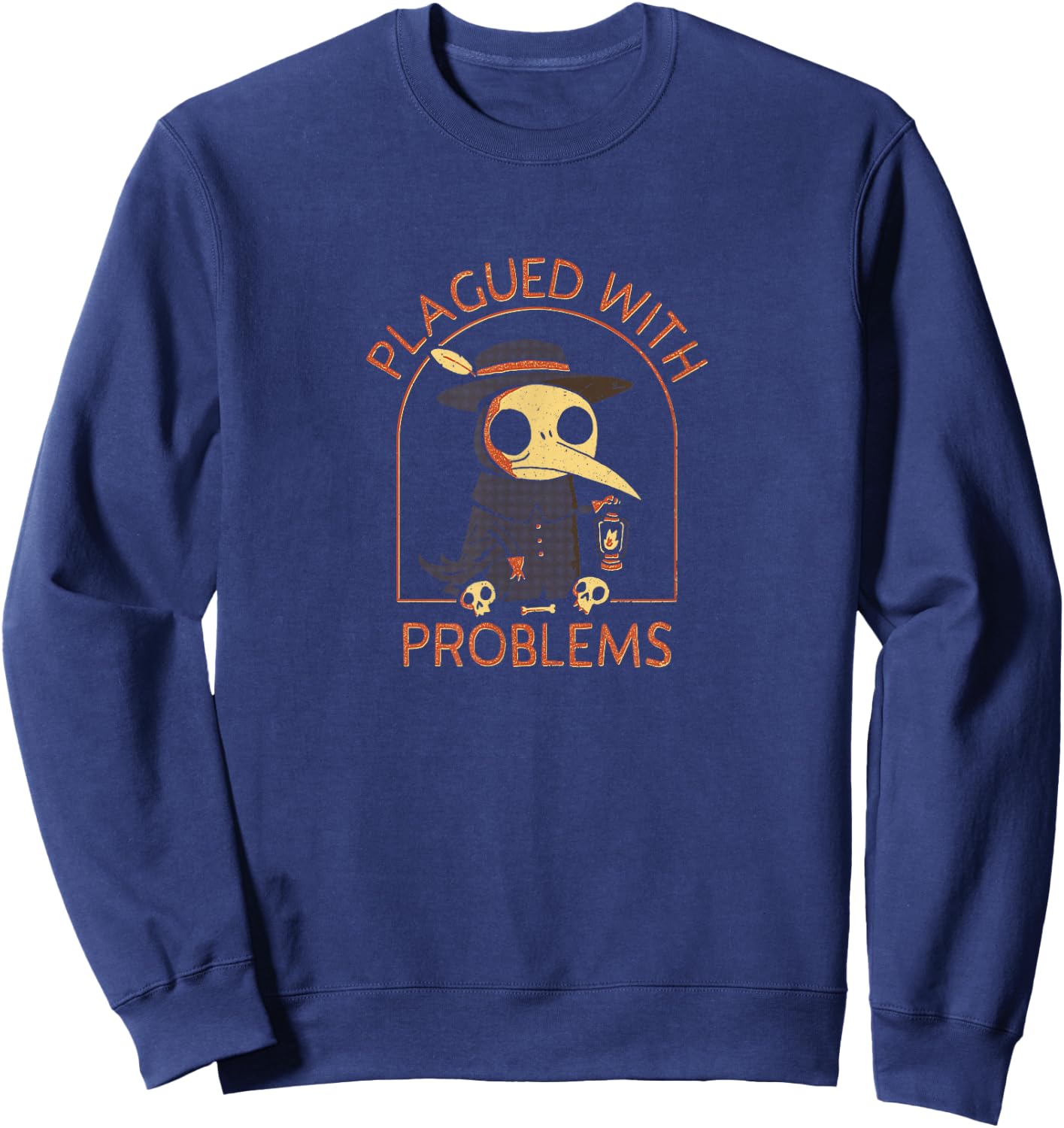 Plagued With Problems - Official DinoMike Design Sweatshirt - Sweatshirt | Navy