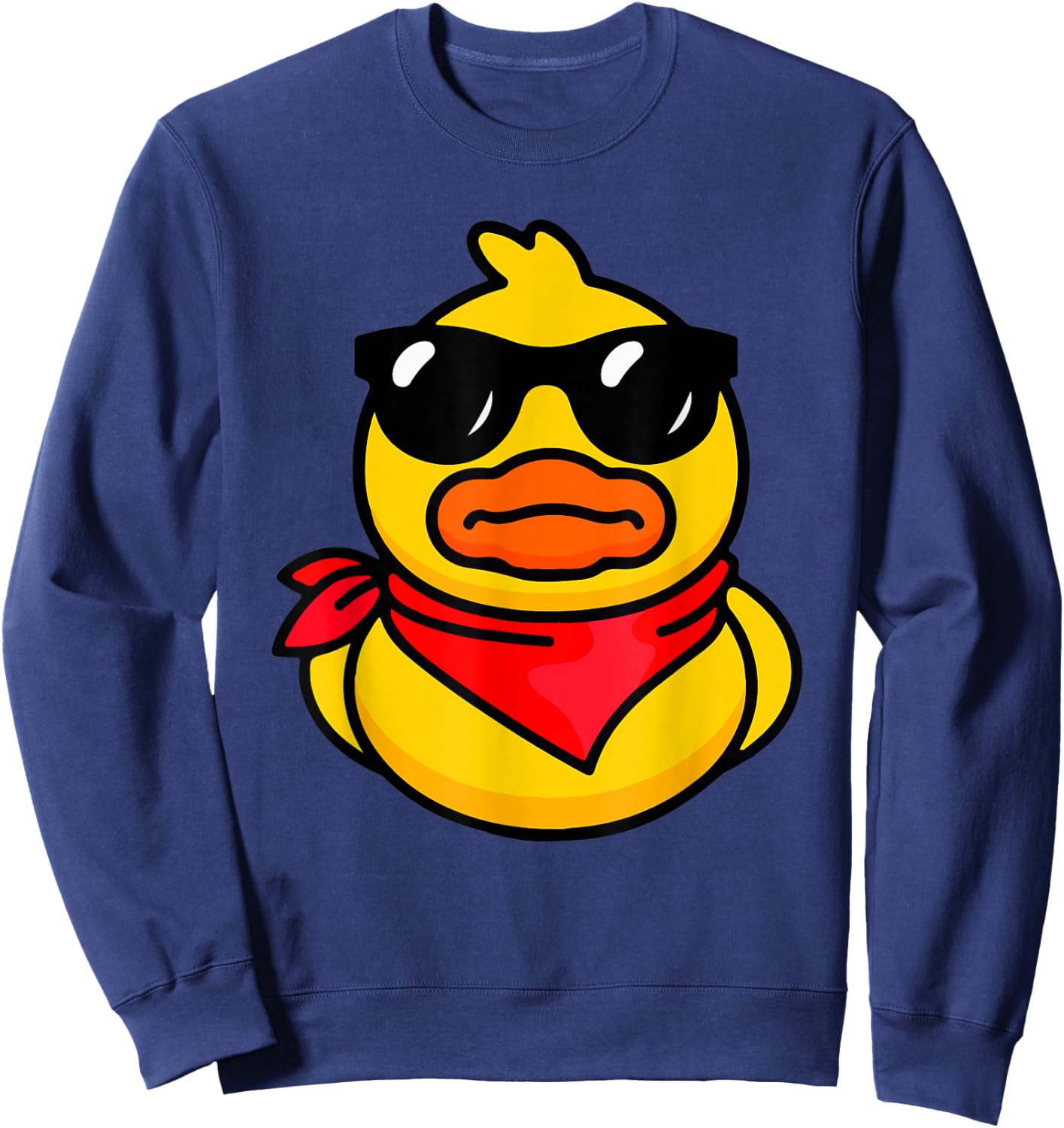 Cool Duckie Sunglasses Duckling Funny Ducky Rubber Duck Sweatshirt - Sweatshirt | Navy