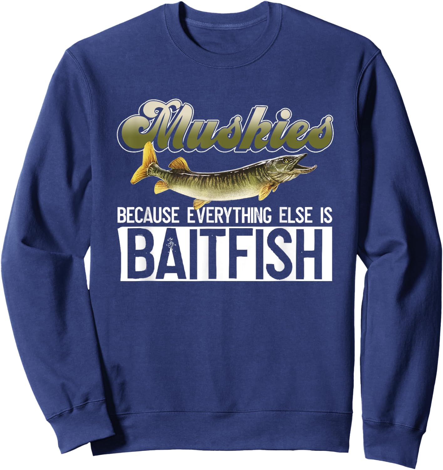 Muskie Hunter And Tiger Muskie Sweatshirt - Sweatshirt | Navy
