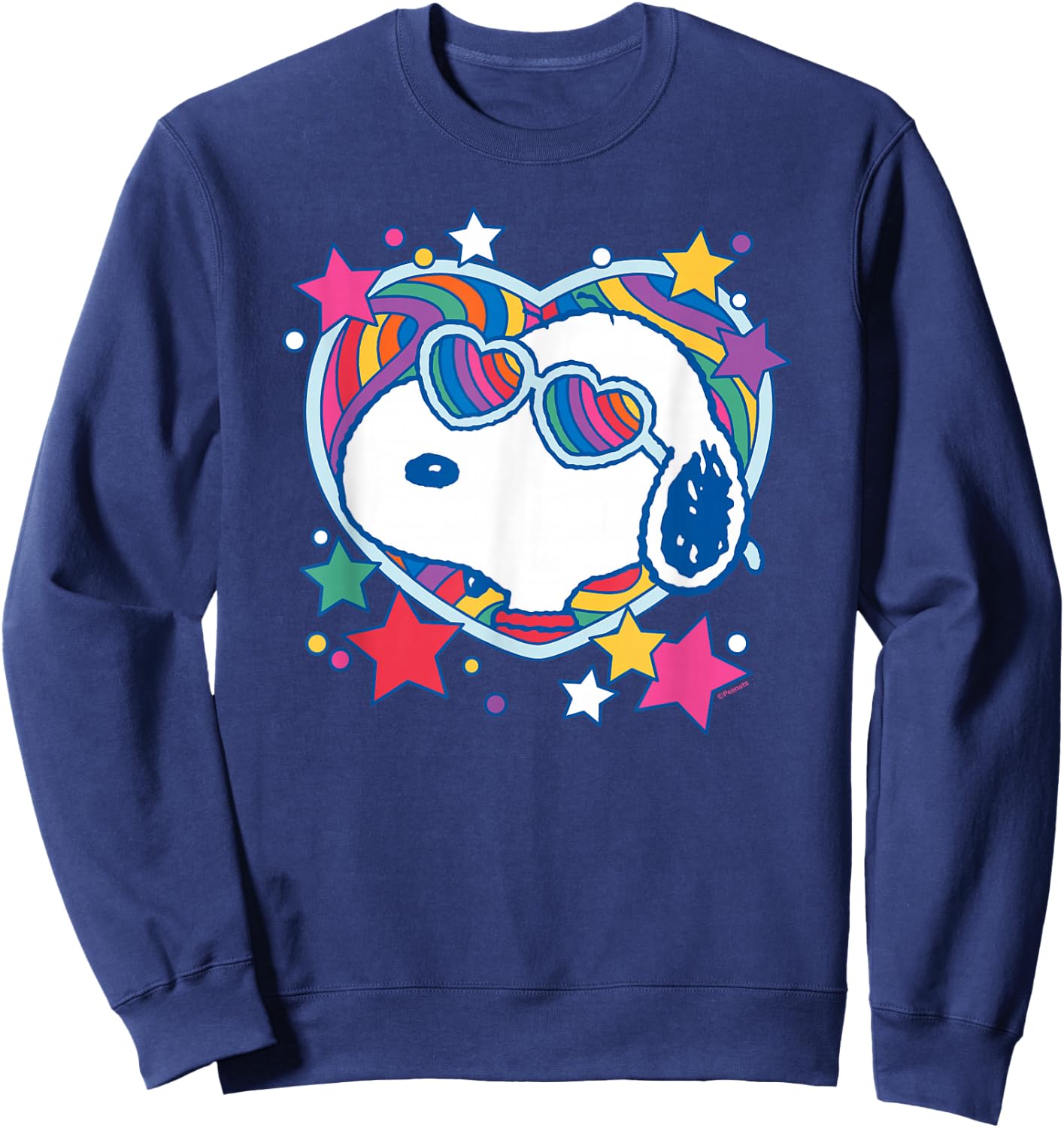 Peanuts - Snoopy Groovy Heart Sweatshirt - Sweatshirt | Navy