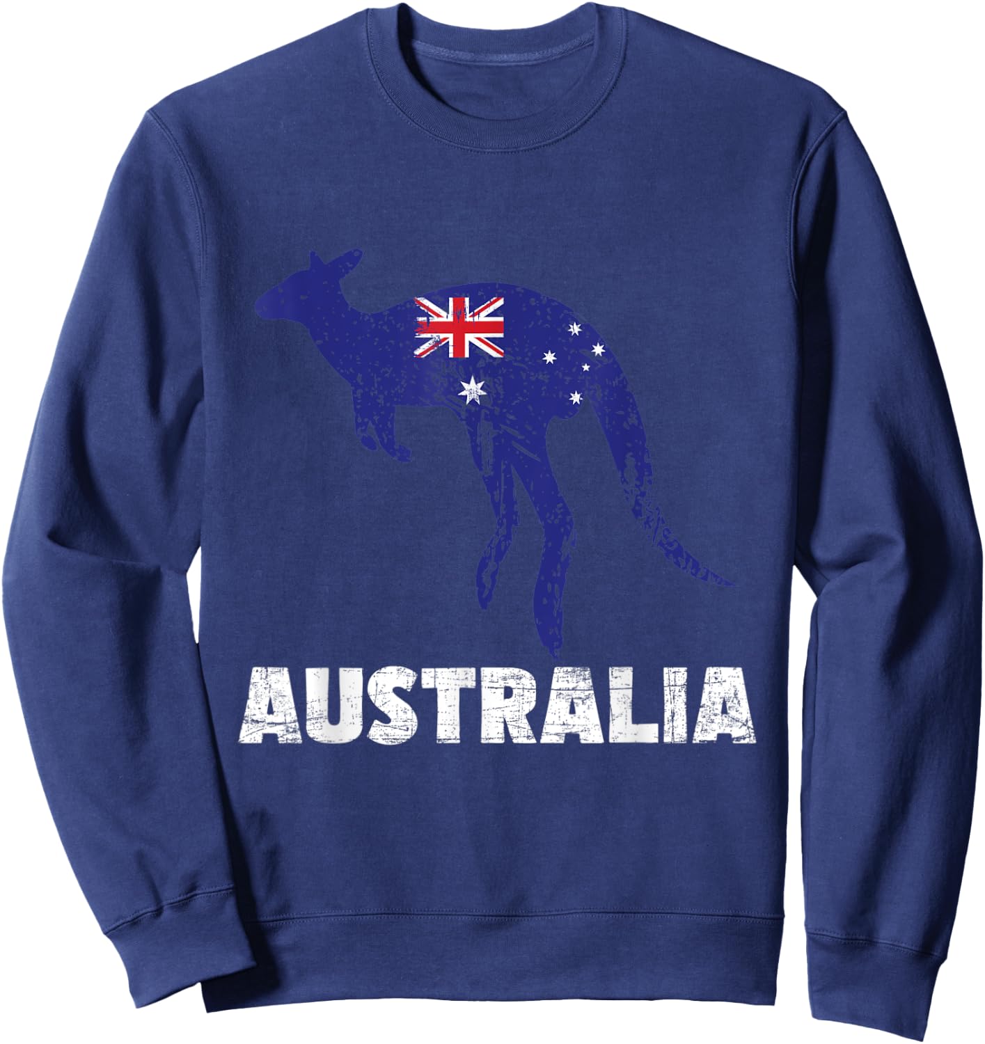 Mother And Baby Kangaroo - Marsupial Australia Animal Lover Sweatshirt - Sweatshirt | Navy