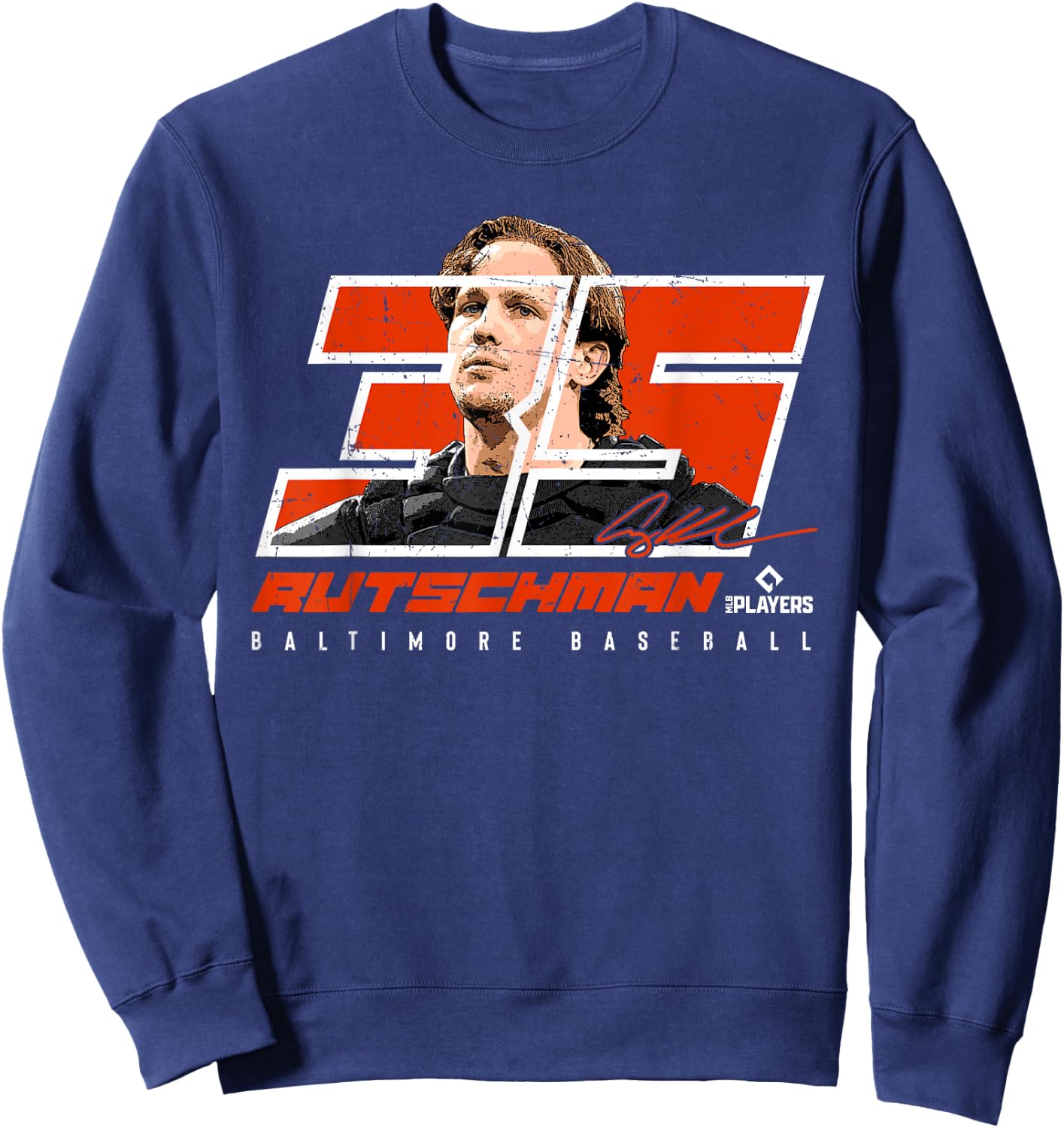 Silhouette Adley Rutschman Baltimore MLBPA Sweatshirt - Sweatshirt | Navy