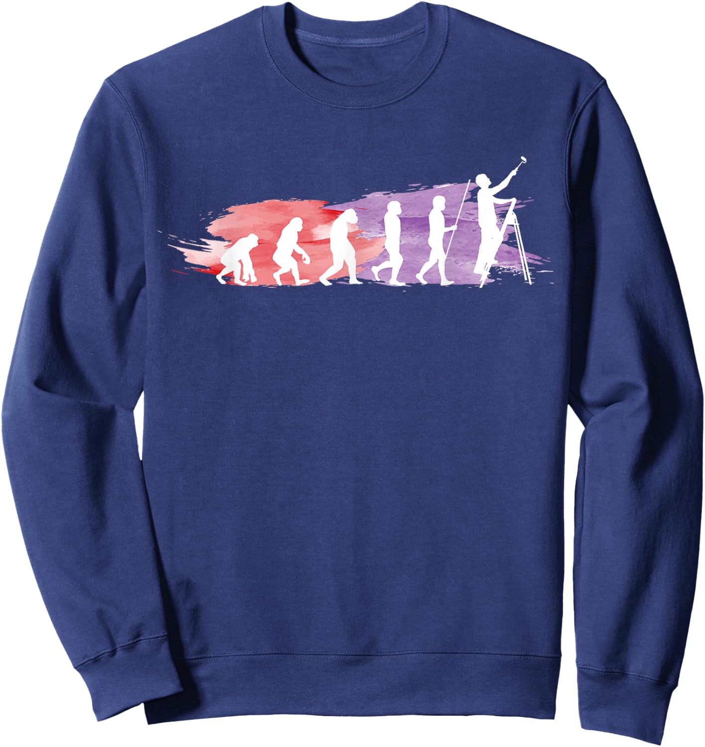 Painter Evolution | Funny Gift Painters Master Painters Sweatshirt - Sweatshirt | Navy