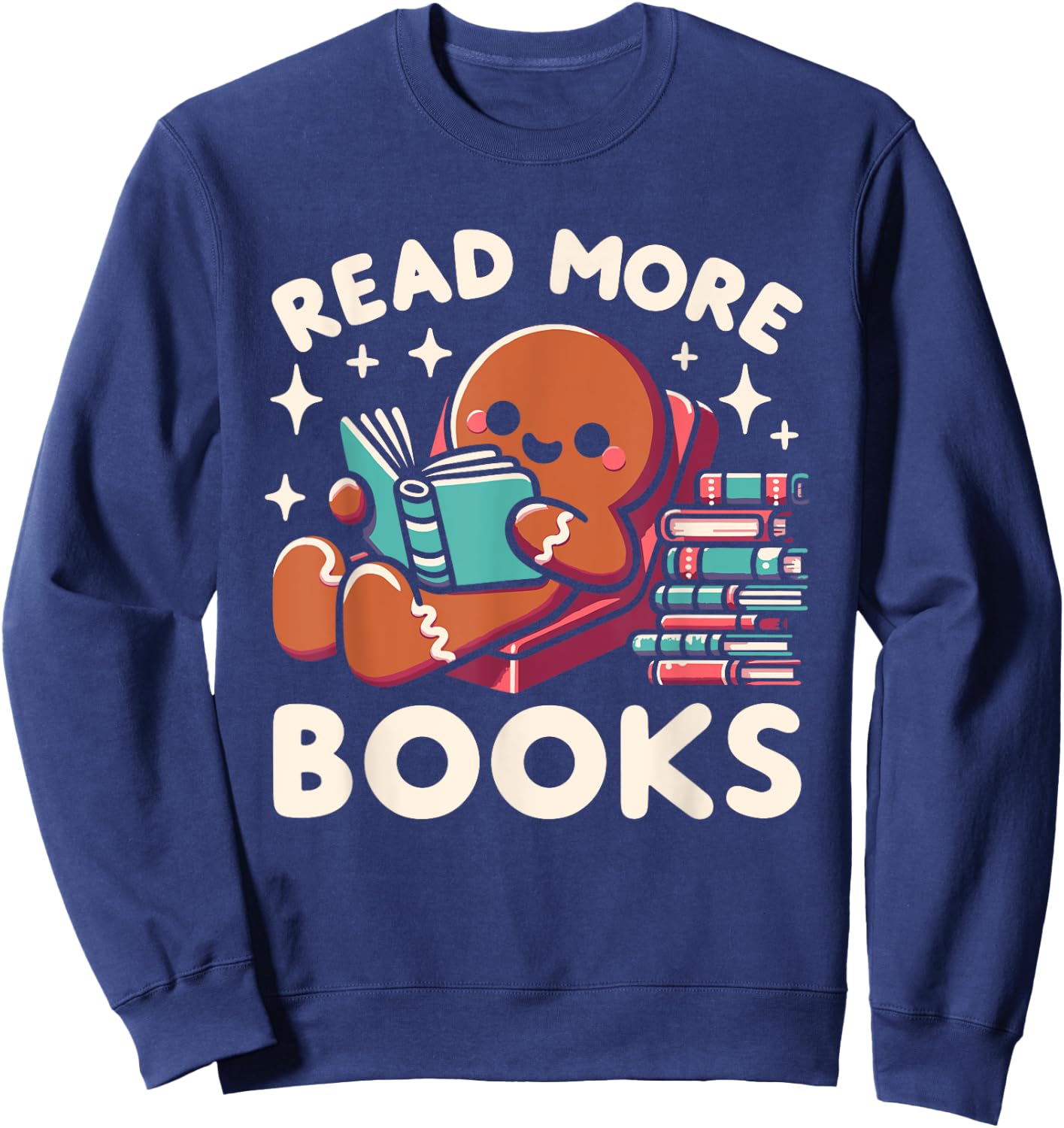 Christmas Teacher Read More Books Funny Women Sweatshirt - Sweatshirt | Navy