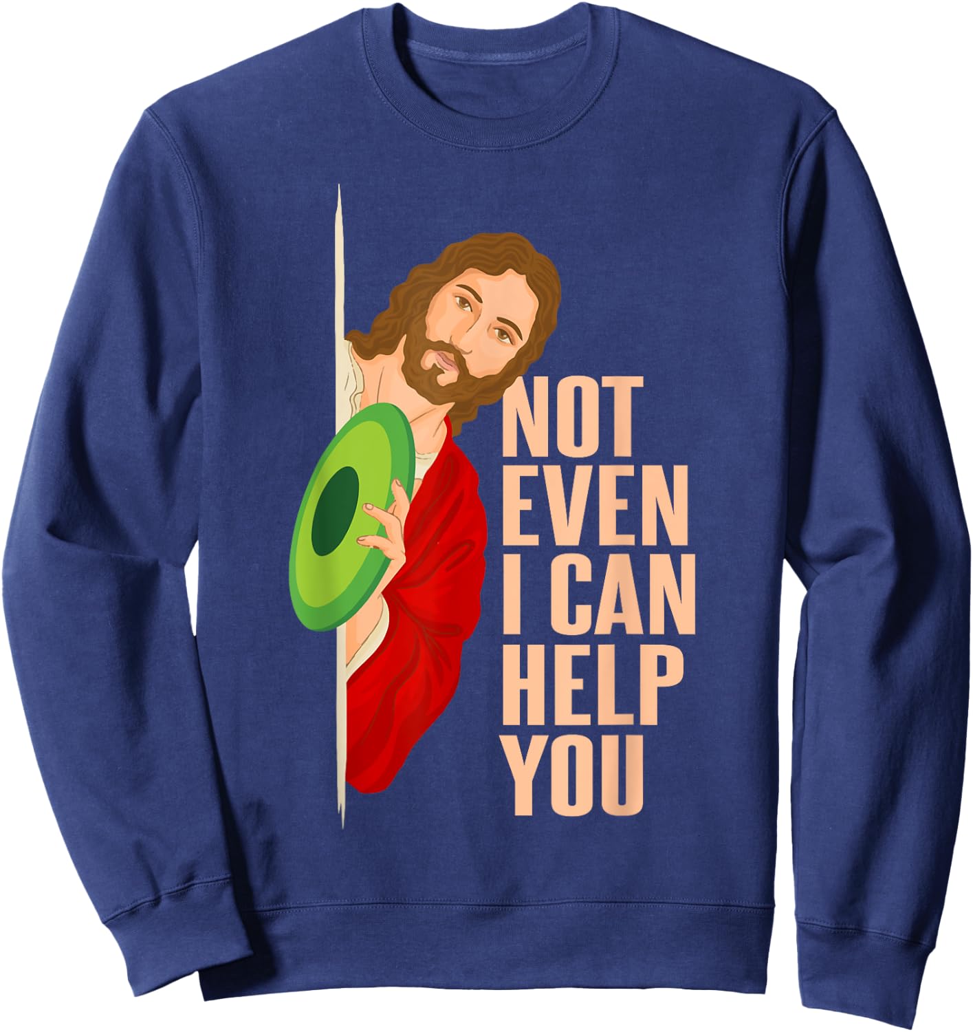 Frisbee Golf Player Jesus Funny Disc Golf Sweatshirt - Sweatshirt | Navy