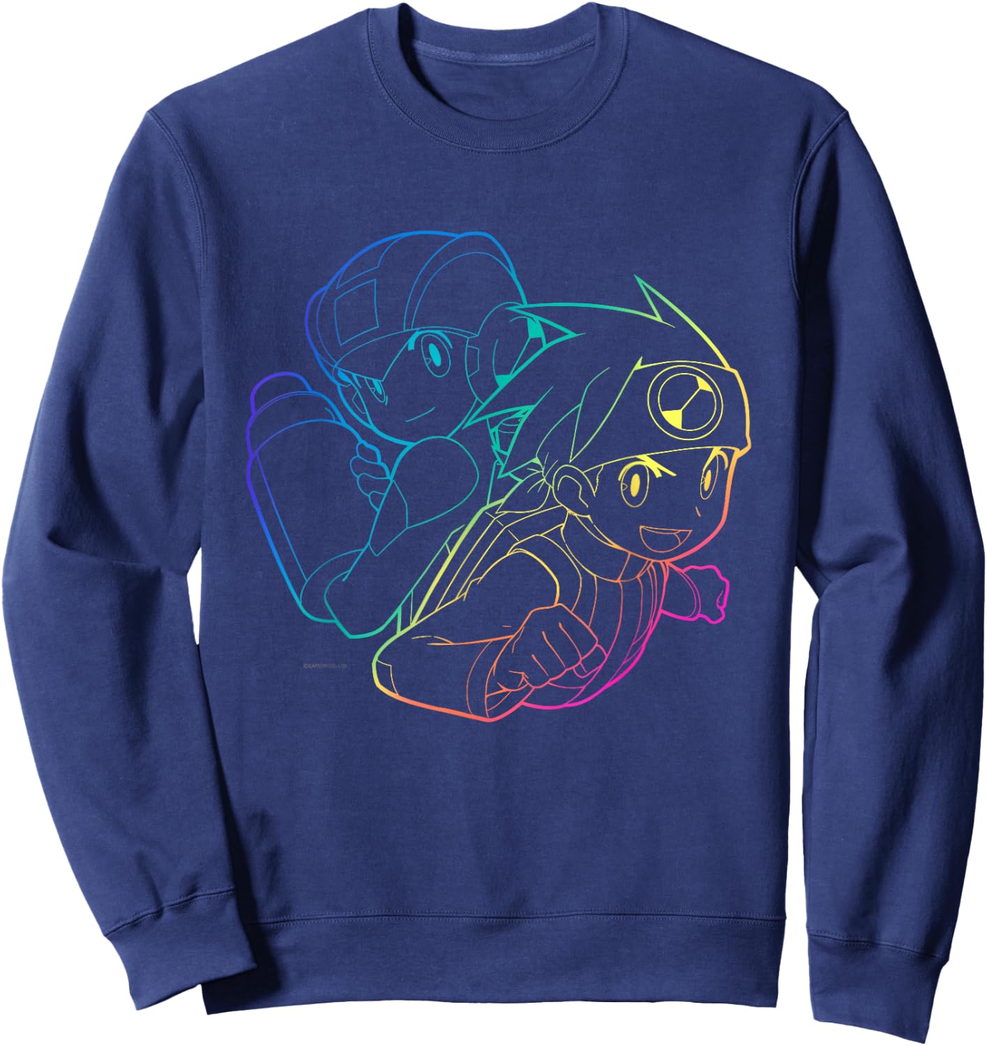 Mega Man Battle Network Gaming Design Sweatshirt - Sweatshirt | Navy