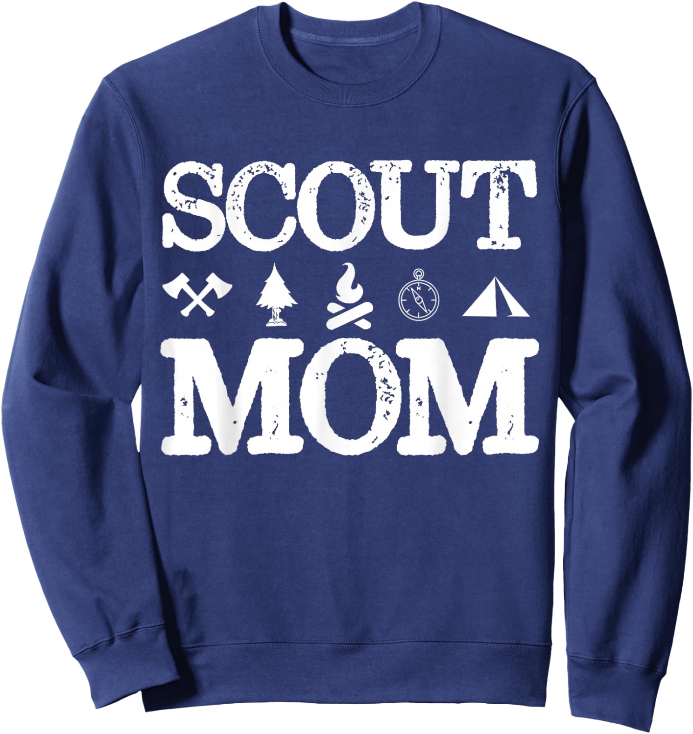 Scout Mom Scouting Troop Supporter Camping Scouting Mom Sweatshirt - Sweatshirt | Navy