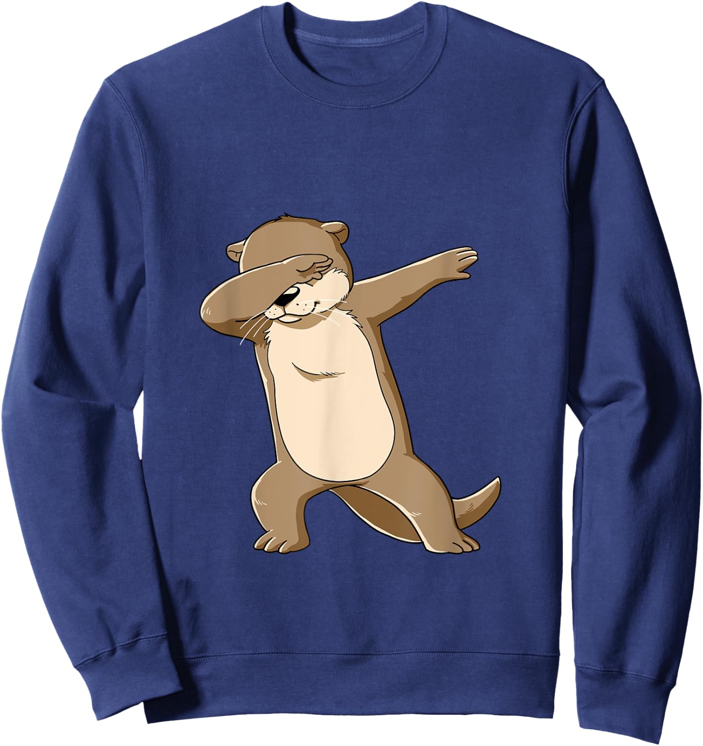 Cute Sea Otter Dancing Kids Women Sweatshirt - Sweatshirt | Navy
