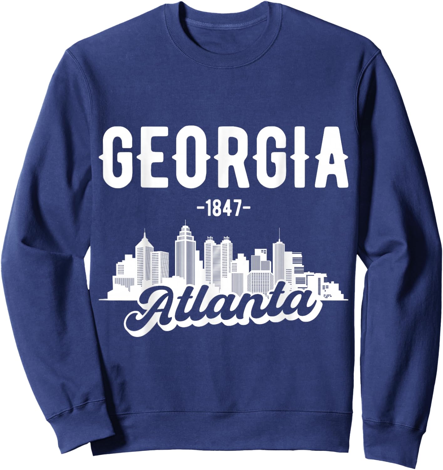 Atlanta Georgia Skyline Sweatshirt - Sweatshirt | Navy