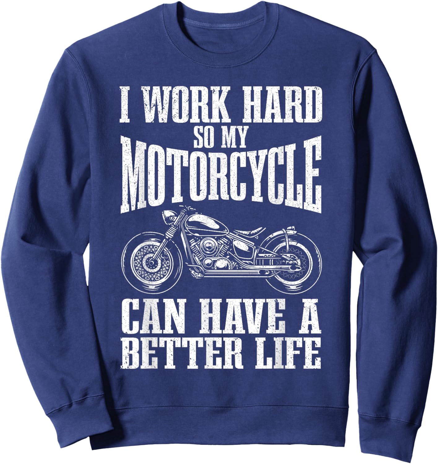 Cool Motorcycle Design Women Motorcycle Lover Rider Sweatshirt - Sweatshirt | Navy