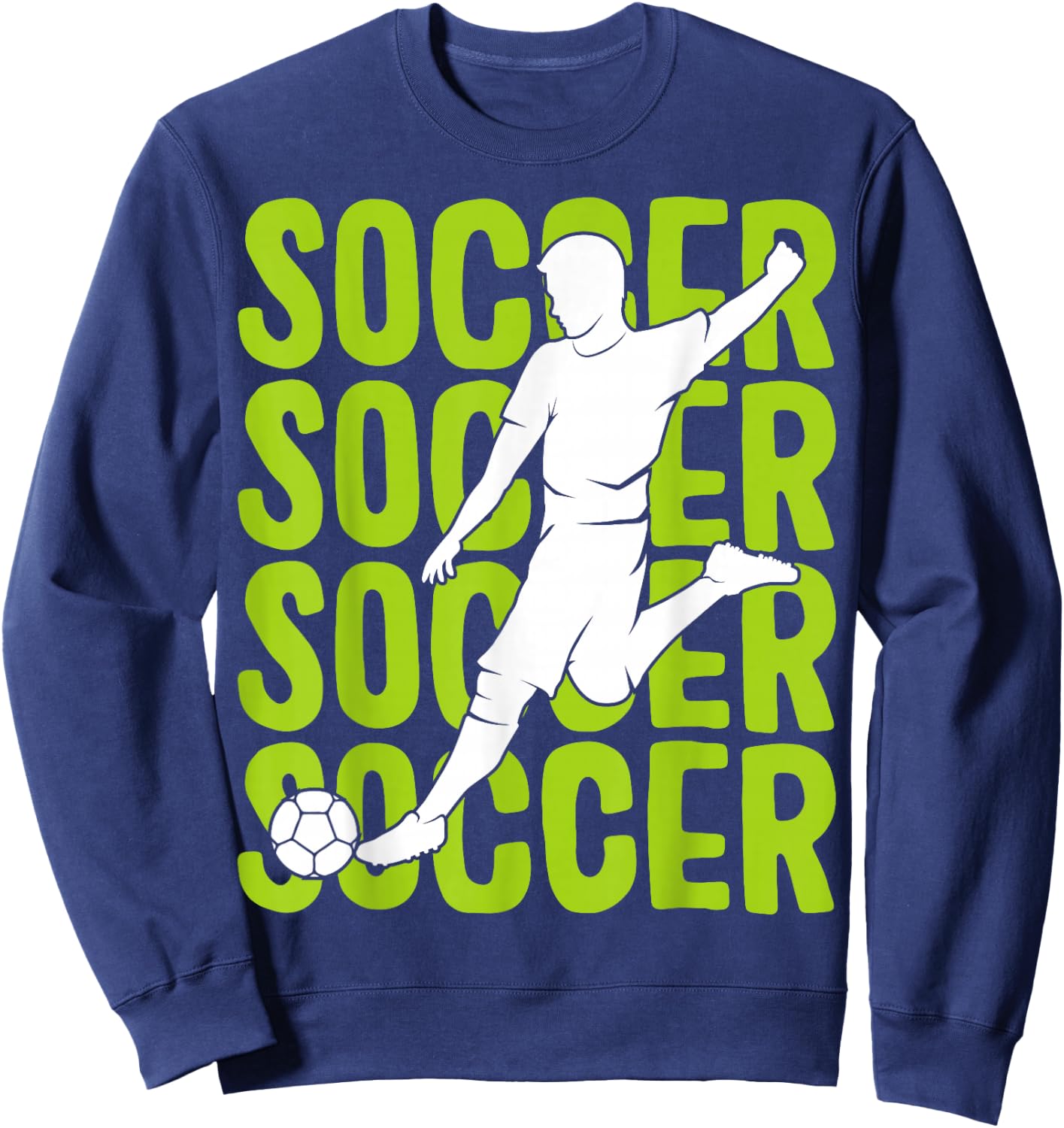 Soccer Boys Men Kids Sweatshirt - Sweatshirt | Navy