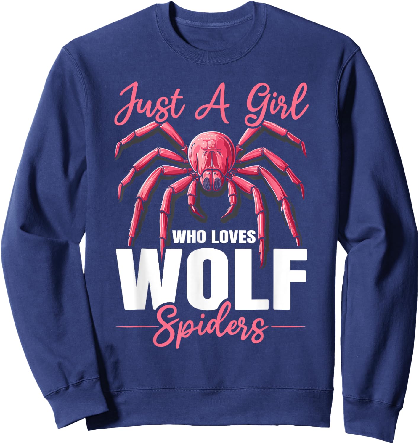 Wolf Spider Terrarium Insect Lover Web Arachnid Sweatshirt - Sweatshirt | Navy