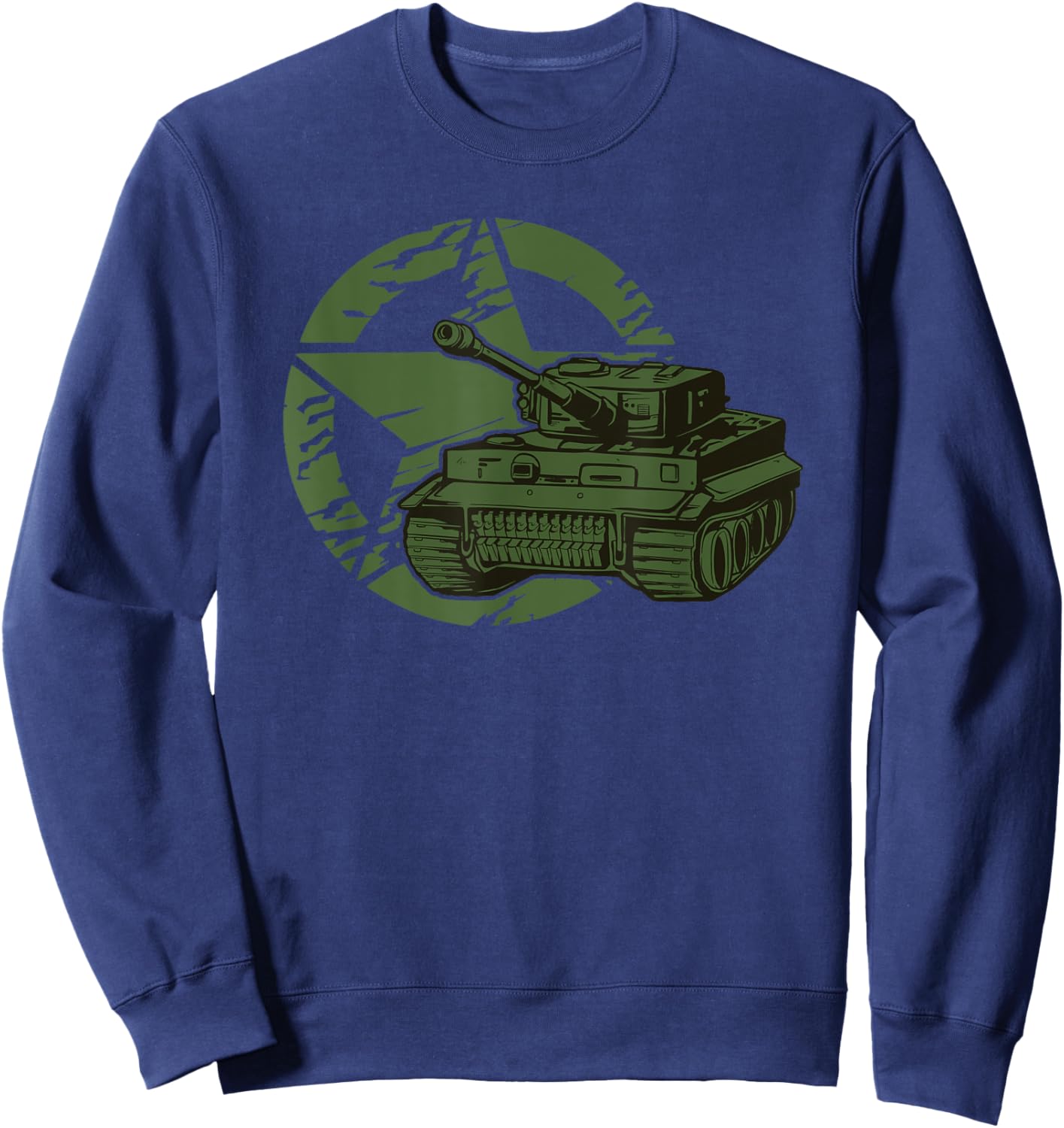 M1 Abrams Tank Funny Sarcastic Military Pun Sweatshirt - Sweatshirt | Navy