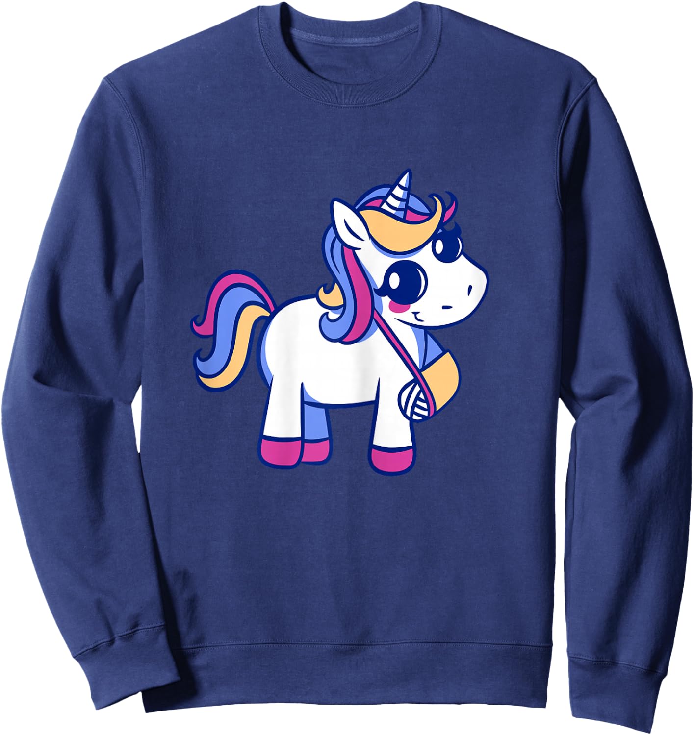 Unicorn Broken Arm for Girls Sweatshirt - Sweatshirt | Navy