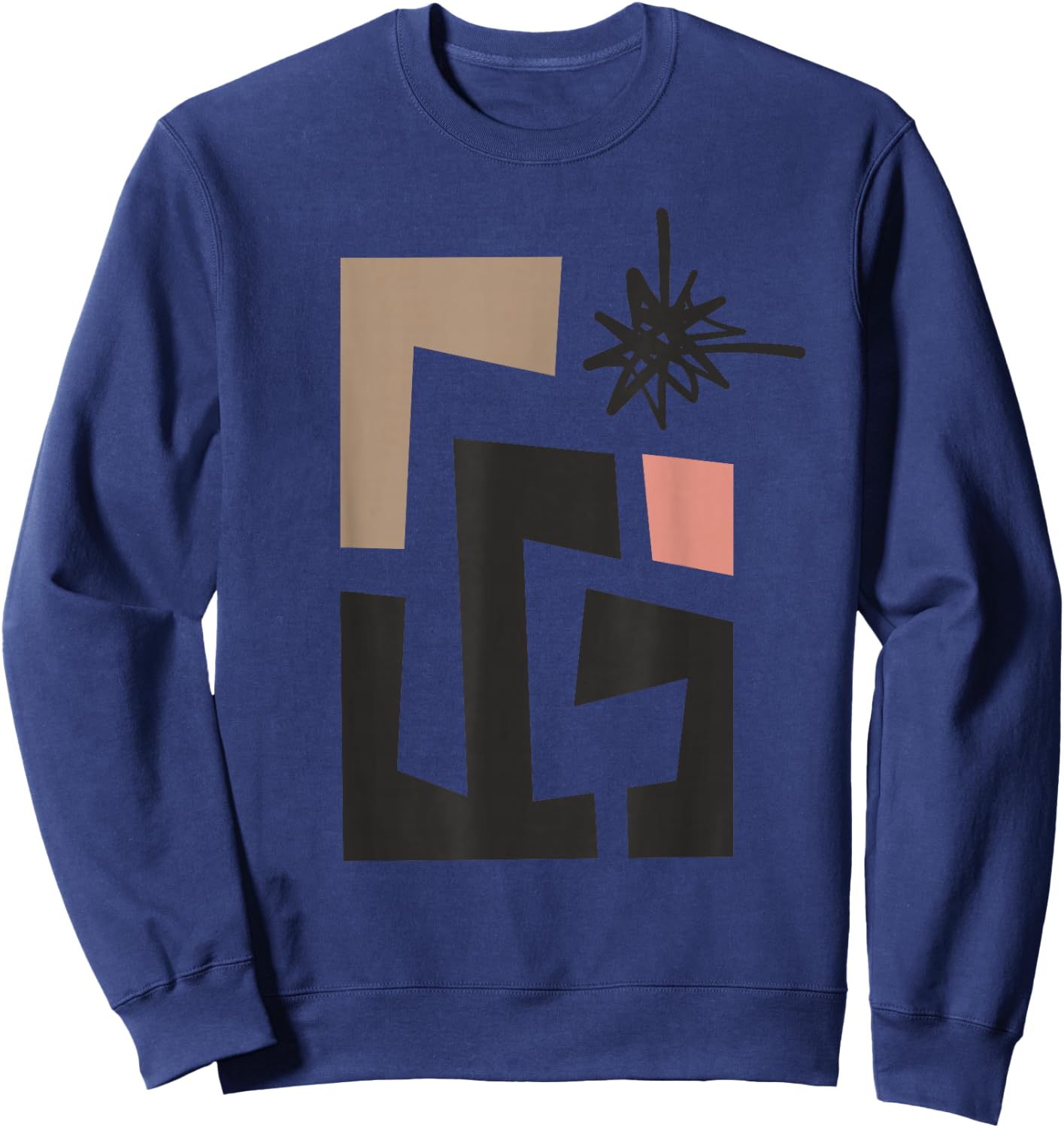 Contemporary Abstract Art Sweatshirt - Sweatshirt | Navy