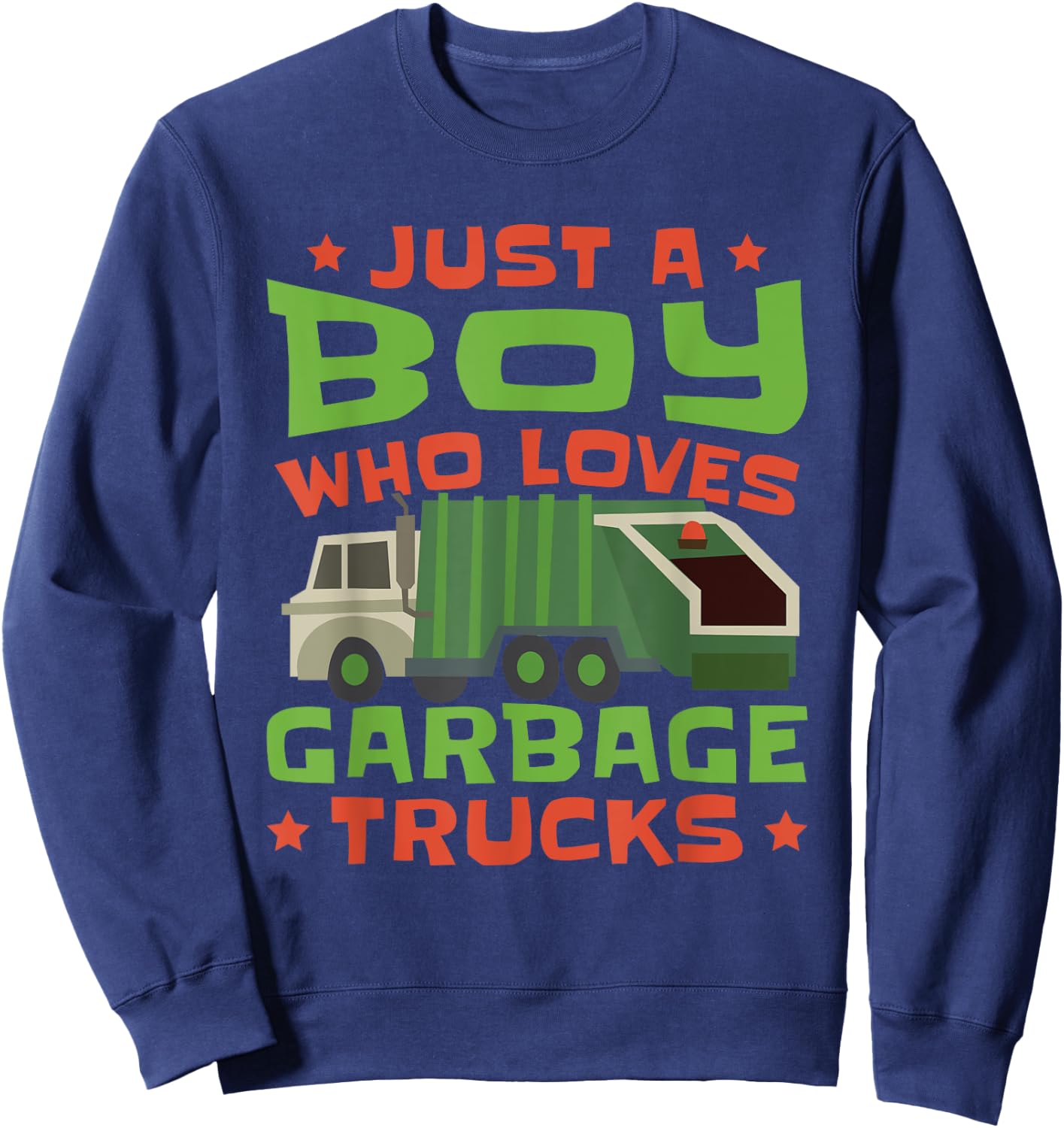 Trash Trucks Kids Garbage Truck Toddler Sweatshirt - Sweatshirt | Navy