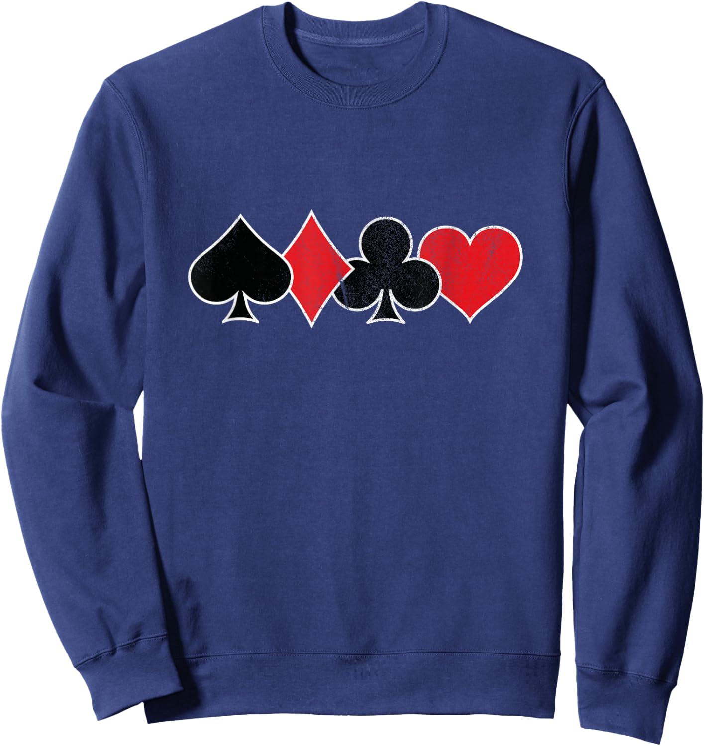 Poker Player Poker Cards Vintage Poker Sweatshirt - Sweatshirt | Navy