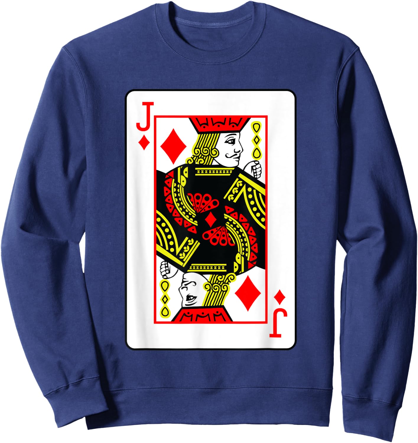 Jack Of Diamonds Poker Card Games Playing Cards Black Jack Sweatshirt - Sweatshirt | Navy