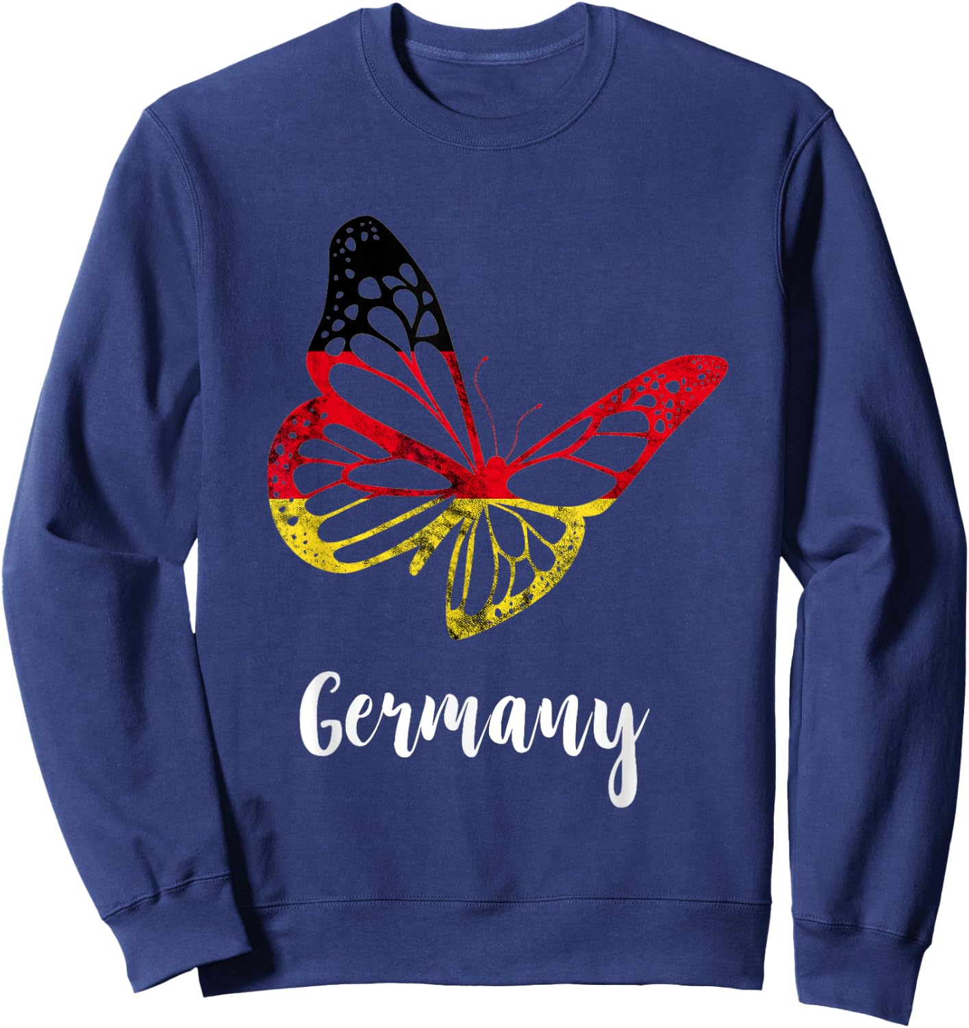 Germany Butterfly German Pride German Flag Deutsche Flagge Sweatshirt - Sweatshirt | Navy